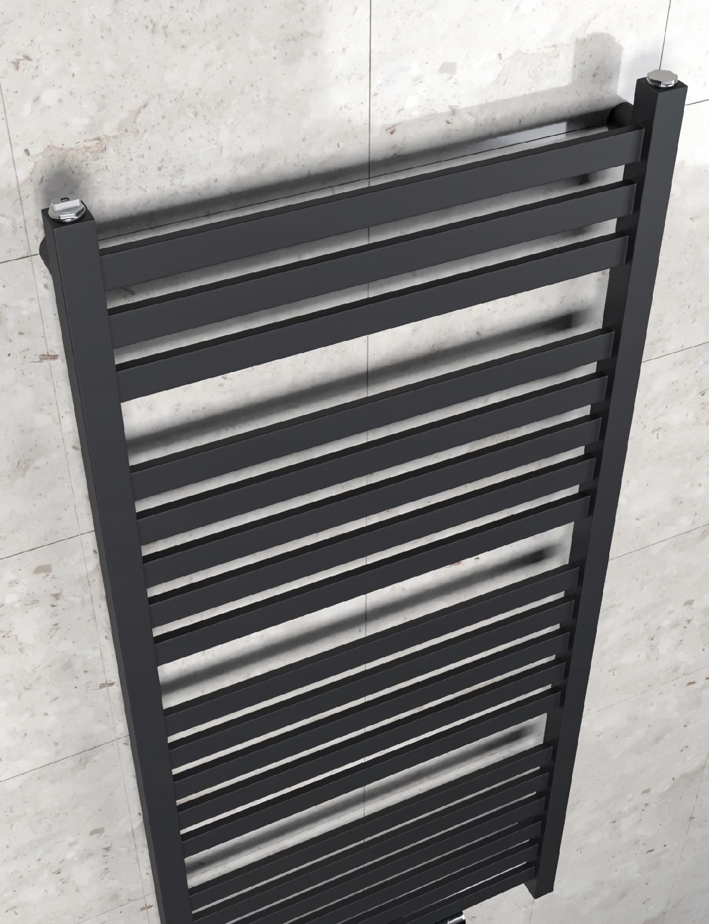 GRZEJNIK ŁAZIENKOWY PRIME-MID 1350/430 CZARNY MAT