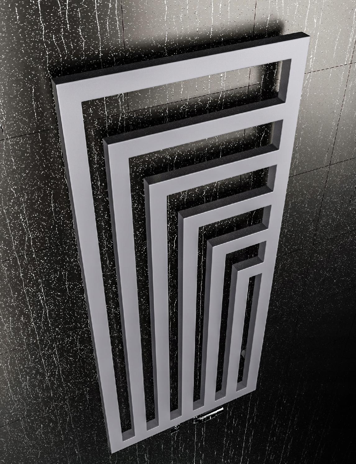 GRZEJNIK DEKORACYJNY SUN 1400/520 SREBRNY