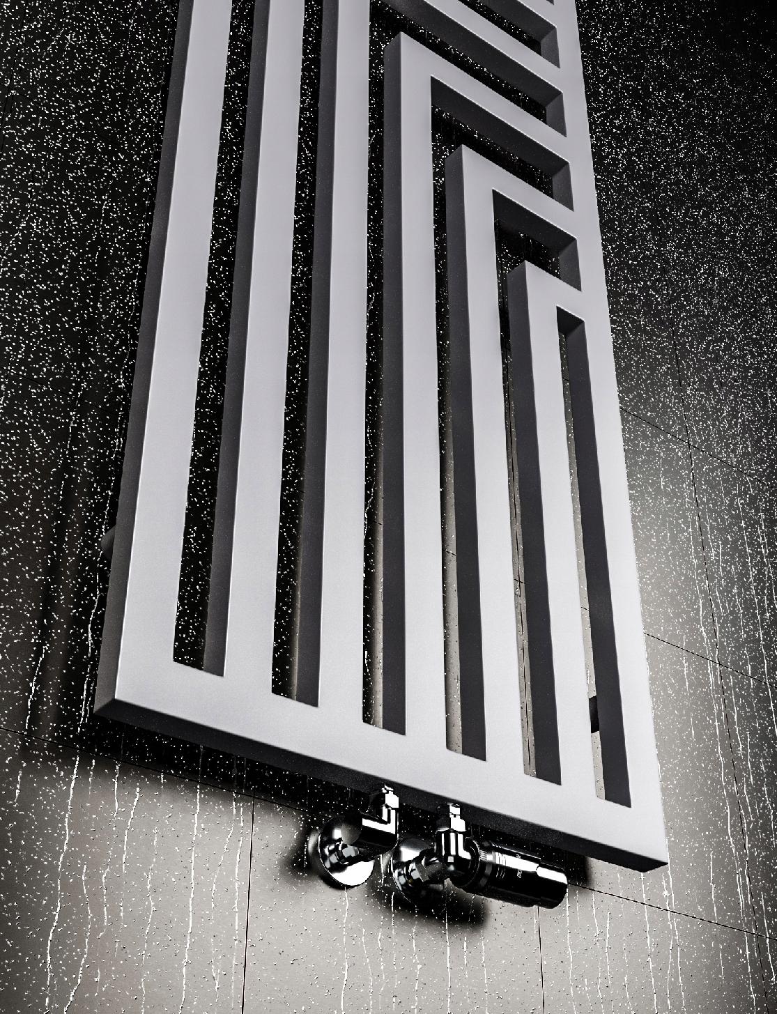 GRZEJNIK DEKORACYJNY SUN 1400/520 SREBRNY