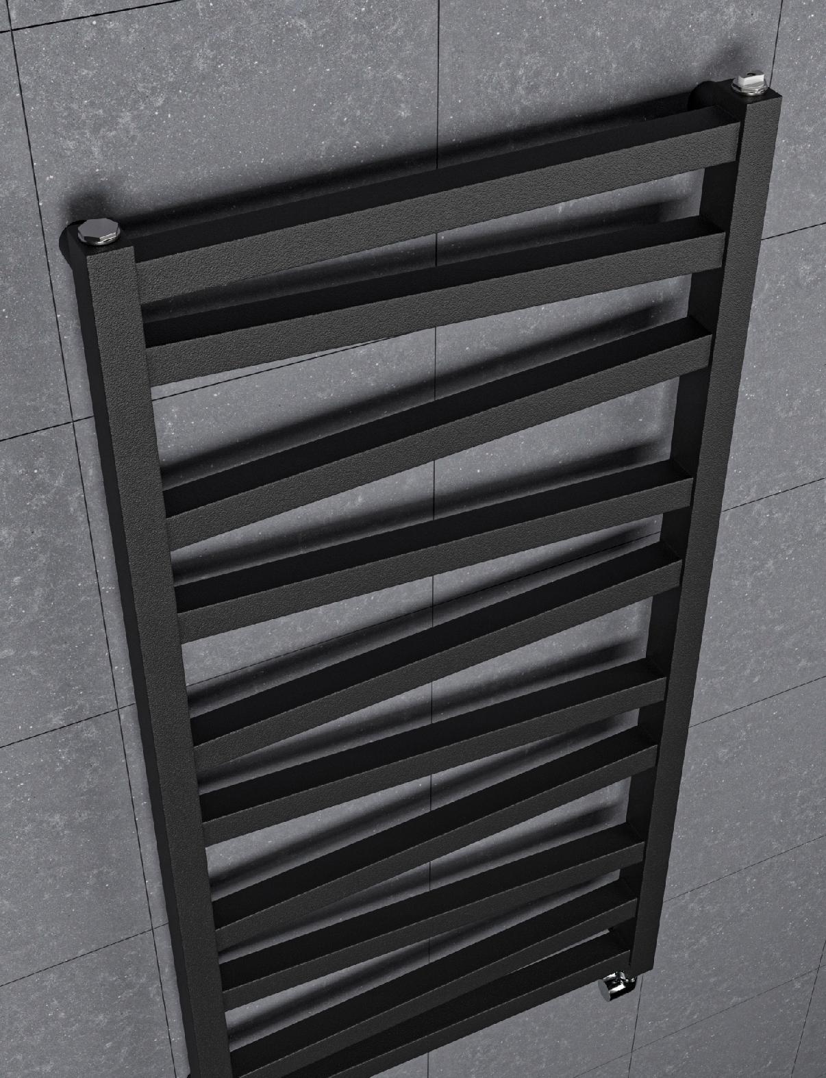 GRZEJNIK DEKORACYJNY LUNA 1190x500 CZARNY STR