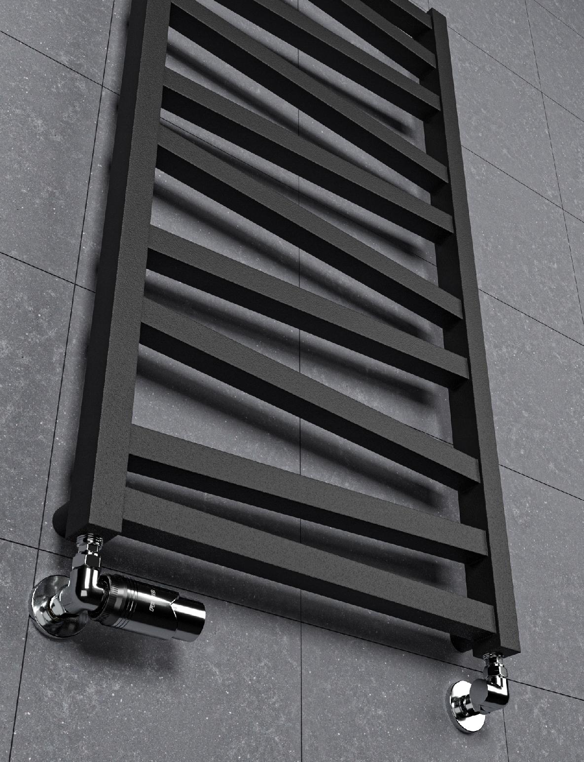 GRZEJNIK DEKORACYJNY LUNA 1190x500 CZARNY STR