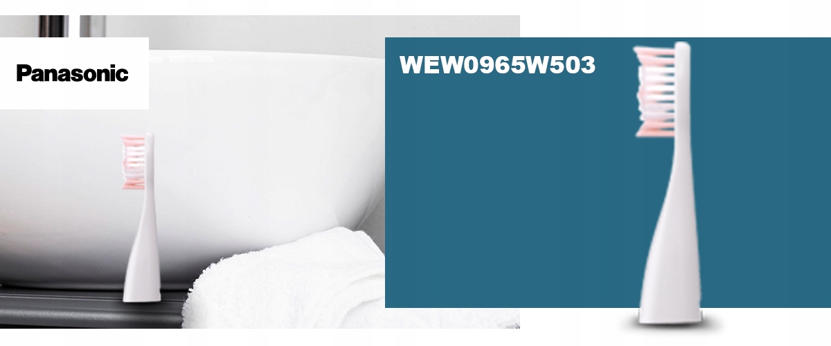Panasonic WEW0965W503 Panasonic WEW0965 końcówki z włosiem w kształcie zygzaka (pasuje do: EWDS90), białe, 2szt. 3 Panasonic WEW0965W503 28383703 1