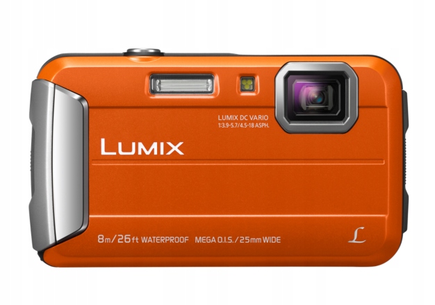 Panasonic DMC-FT30EP-D Panasonic DMC-FT30 Lumix aparat kompaktowy (wodoodporny do 8m, odporny na wstrząsy i mróz, 220MB pamięci, mega O.I.S., wideo MP4 HD), pomarańczowy 1 Panasonic DMC-FT30EP-D 37239984