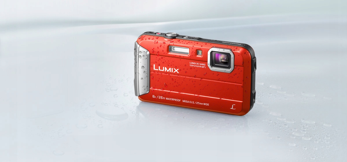 Panasonic DMC-FT30EP-D Panasonic DMC-FT30 Lumix aparat kompaktowy (wodoodporny do 8m, odporny na wstrząsy i mróz, 220MB pamięci, mega O.I.S., wideo MP4 HD), pomarańczowy 2 Panasonic DMC-FT30EP-D 37239984 9