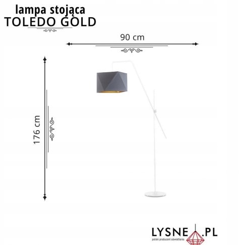 Lampa stojąca podłogowa TOLEDO GOLD