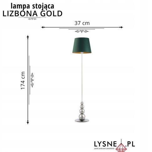 Lampa podłogowa stojąca LIZBONA GOLD