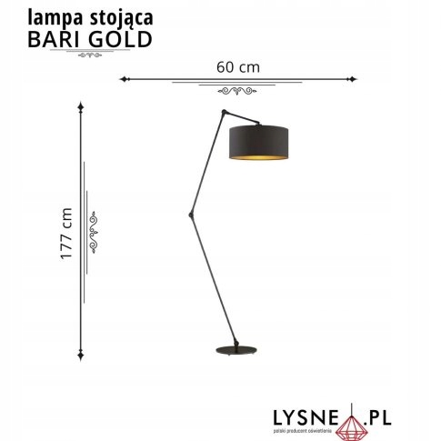 Lampa podłogowa stojąca BARI GOLD