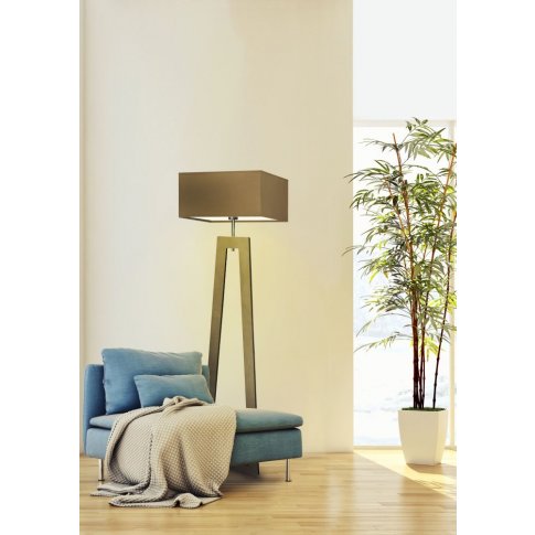 Lampa podłogowa stojąca drew JAWA