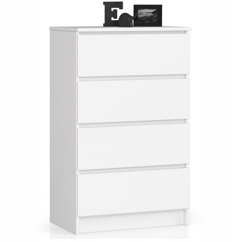 KOMODA 60cm 4 SZUFLADY BIAŁA