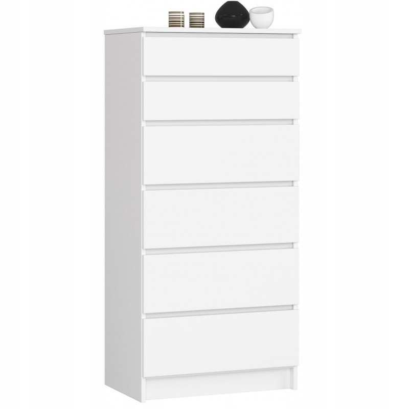 KOMODA 60cm 6 SZUFLAD BIAŁA