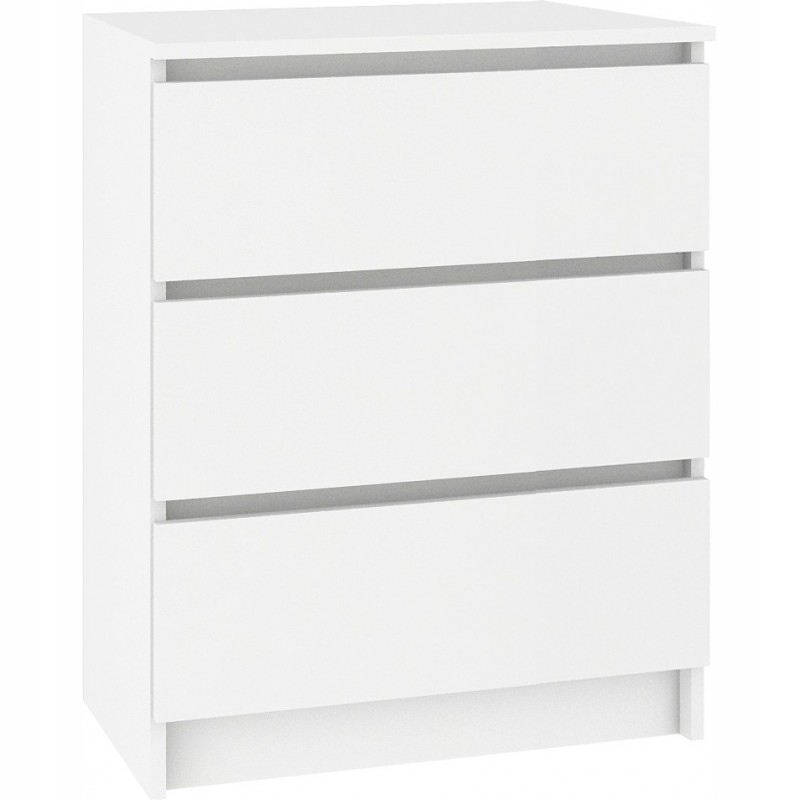 DUŻA KOMODA 60cm 3 SZUFLADY BIAŁA