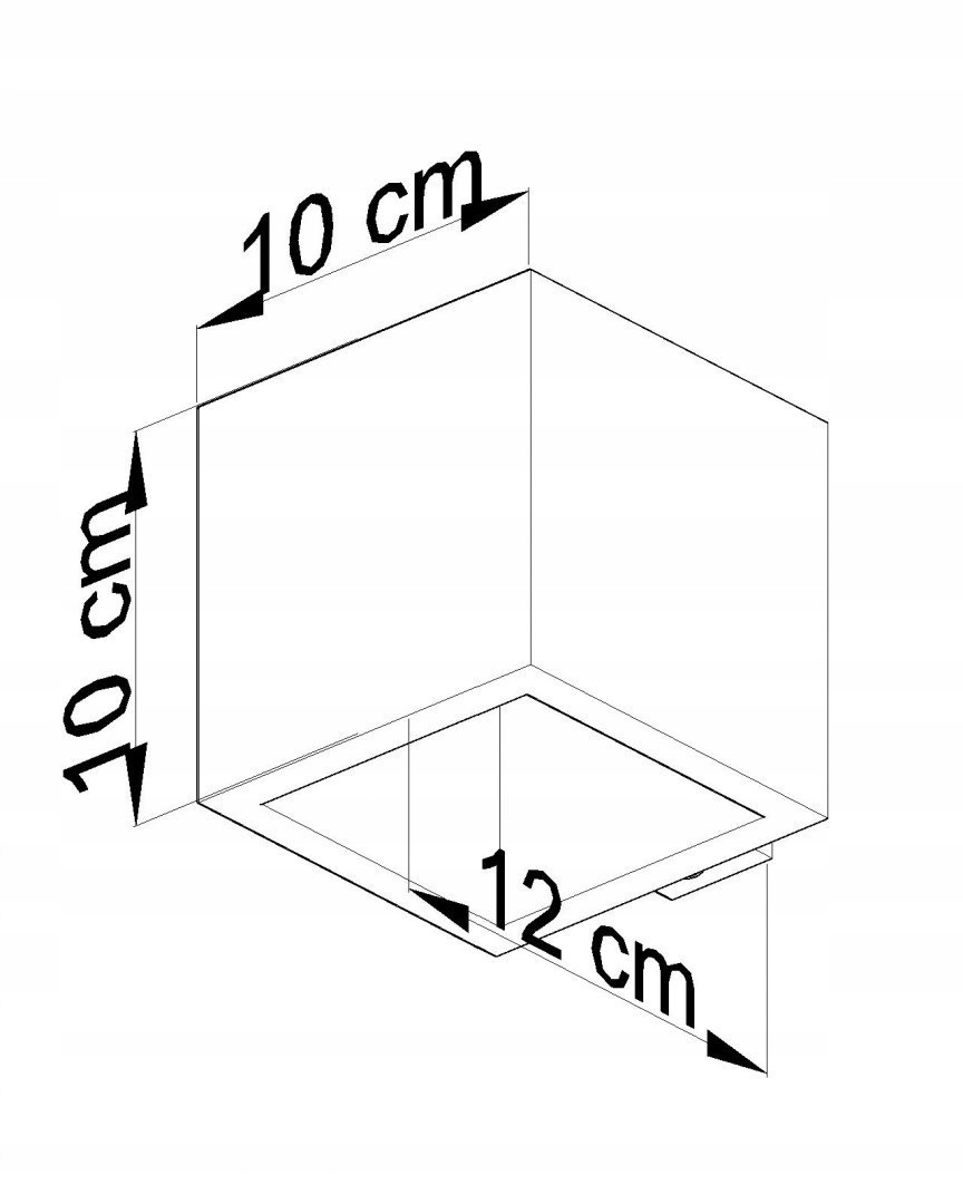 NOWOCZESNY KINKIET ŚCIENNY QUAD Beton