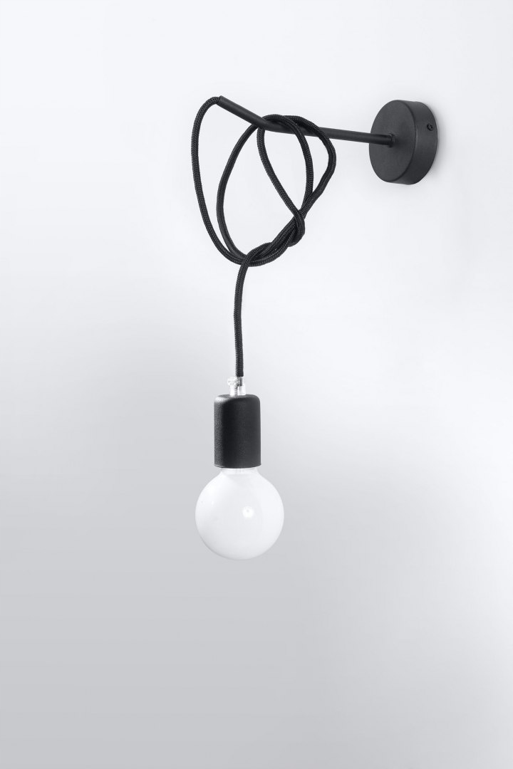 LOFT Kinkiet ŚCIENNY EDISON Czarny