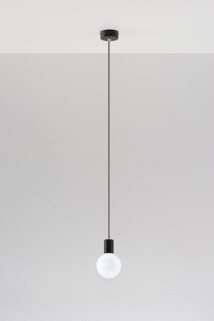 Lampa Wisząca EDISON Czarno-Biała