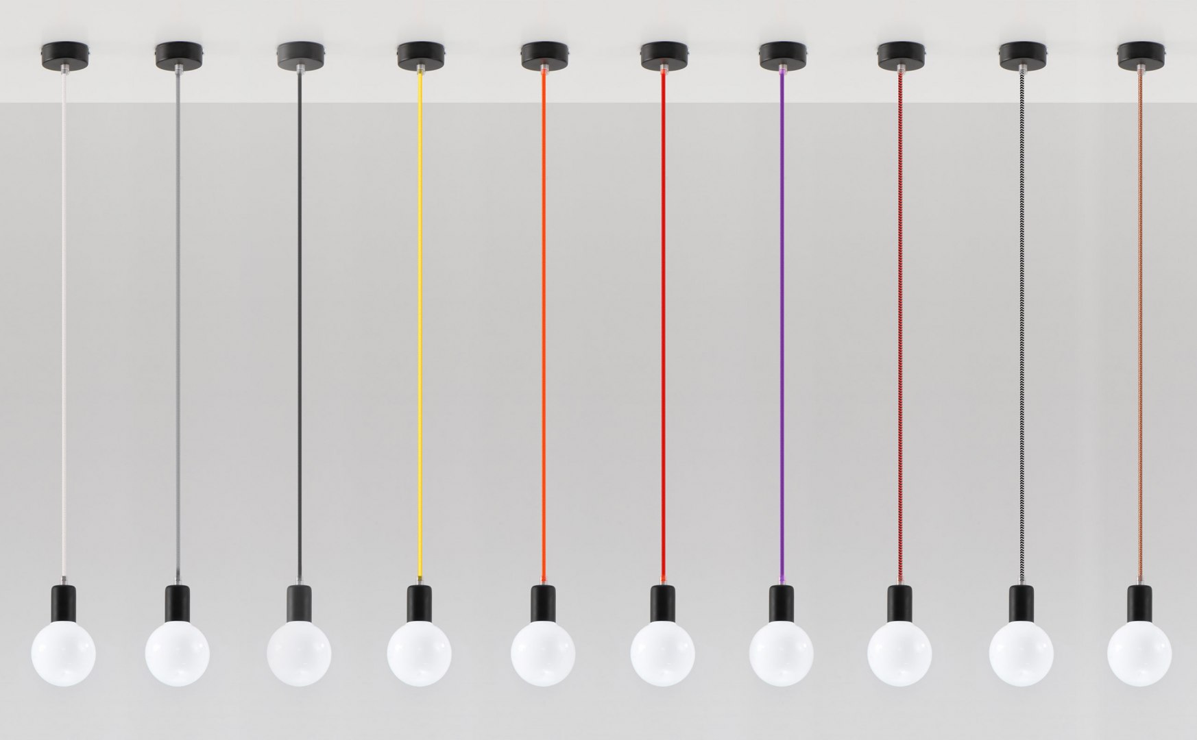 Lampa Wisząca EDISON Czerwona