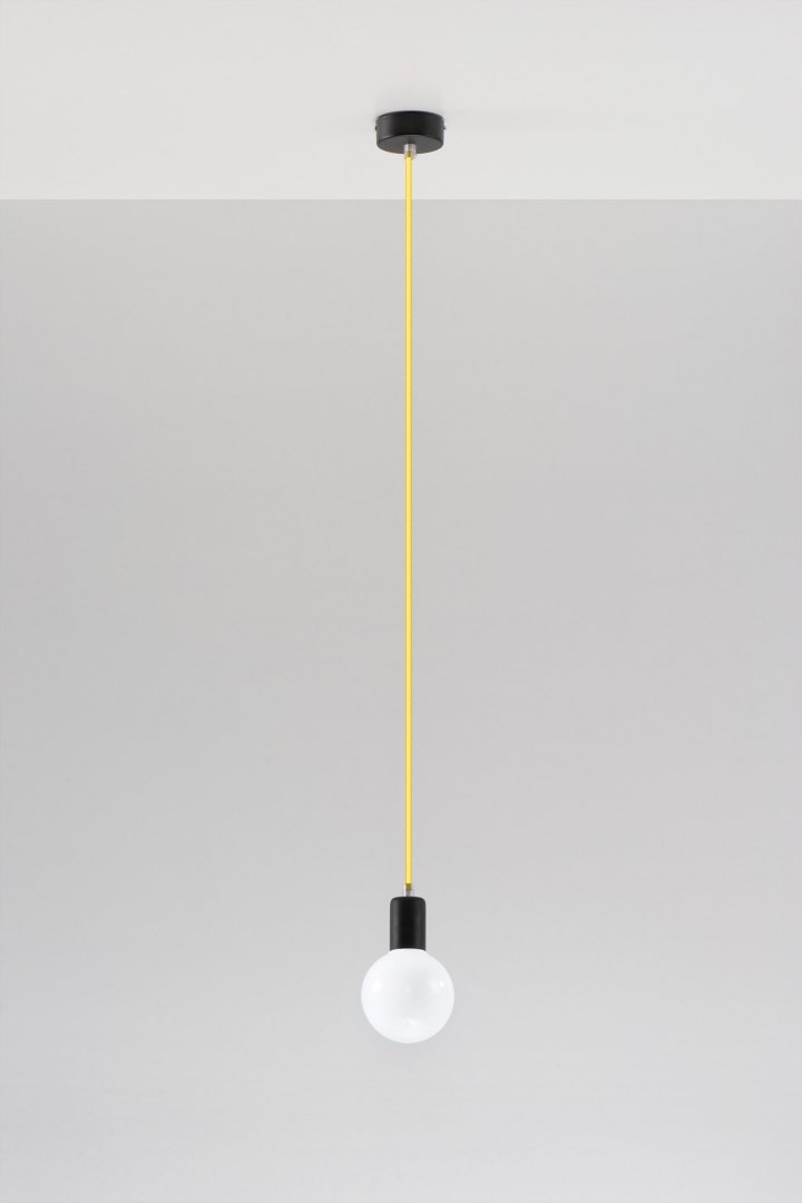 Lampa Wisząca EDISON Żółta