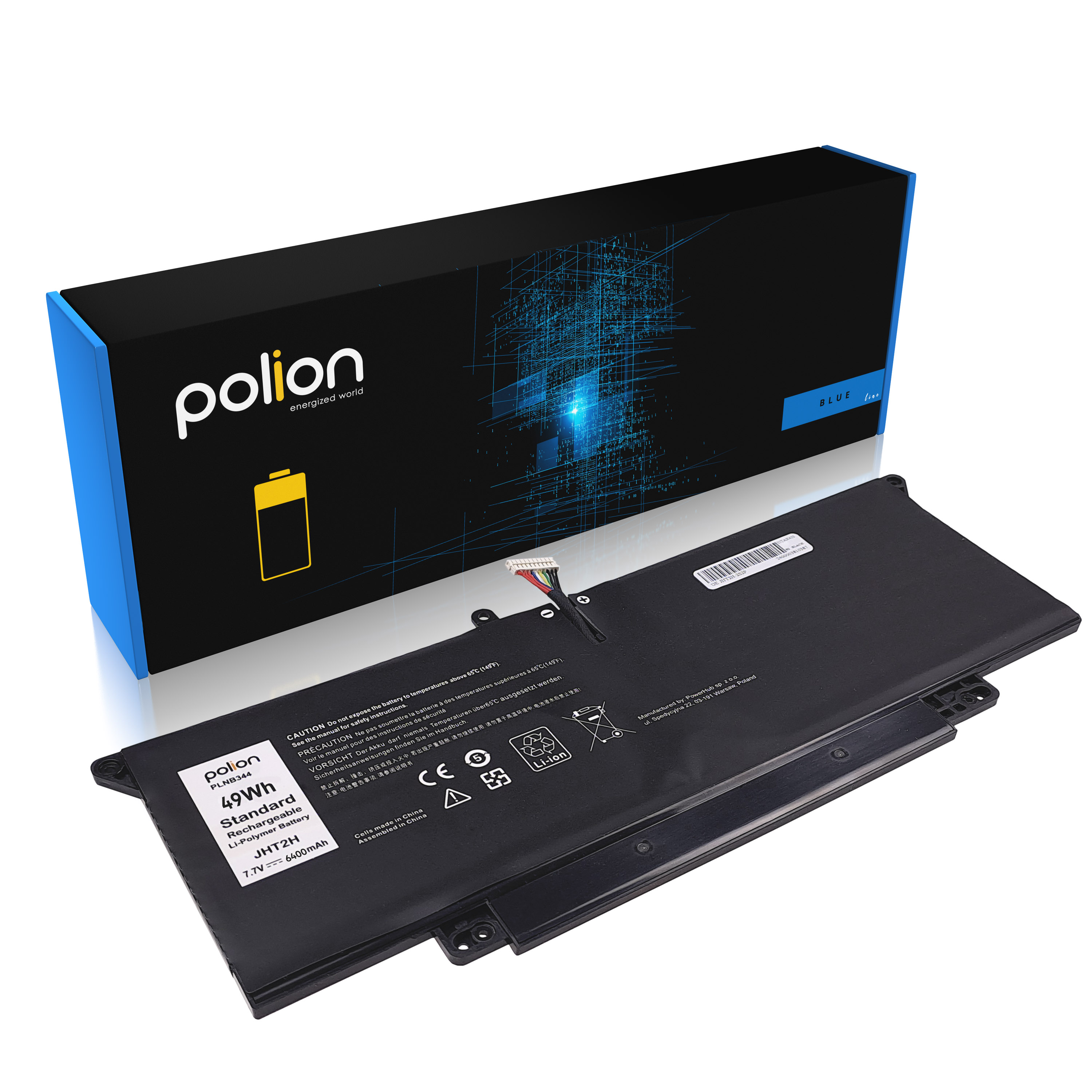 Baterie Polion JHT2H pro notebooky DELL 451-BCPW Latitude 14 7310 7410 - 6400mAh 49Wh