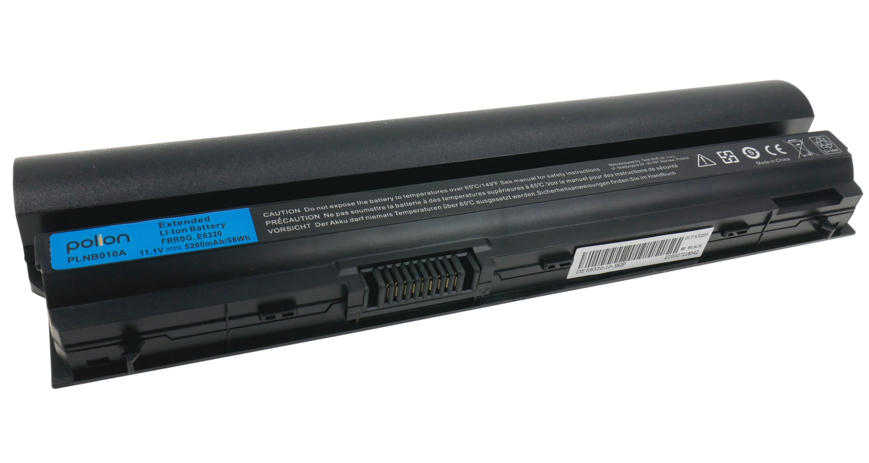 Baterie Polion FRR0G pro notebooky DELL Latitude e6220 e6230 e6320 e6330 5200mAh