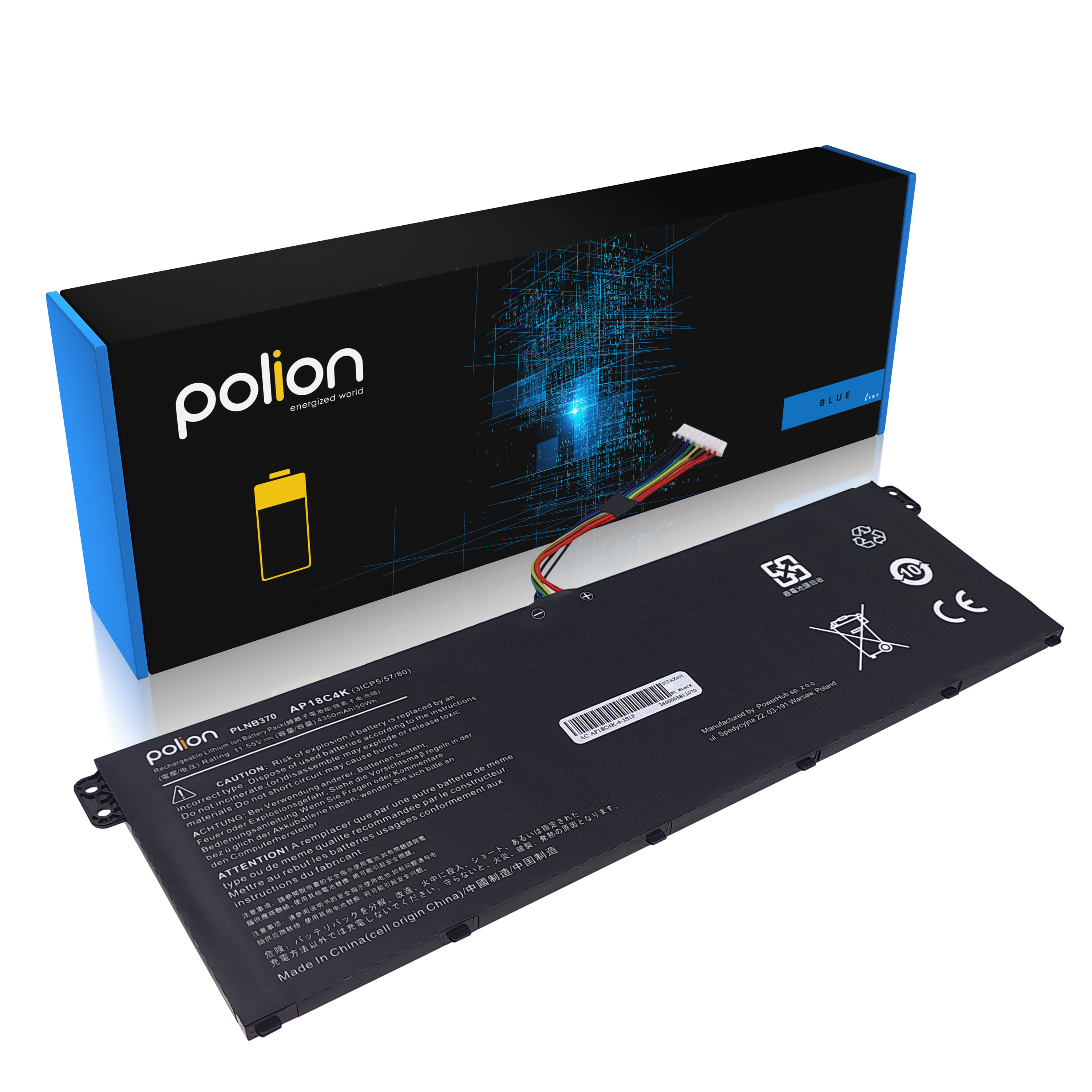 Baterie Polion AP18C4K pro notebooky ACER Aspire 5 A514 Swift 3 SF314 4350mAh