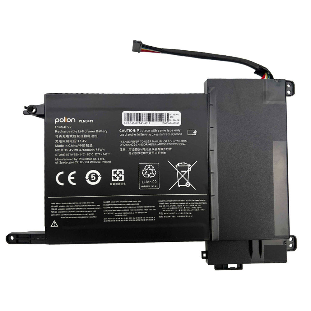 Baterie Polion L14S4P22 pro notebooky LENOVO IdeaPad Y700 17ISK 15ISK 15ACZ 4750mAh