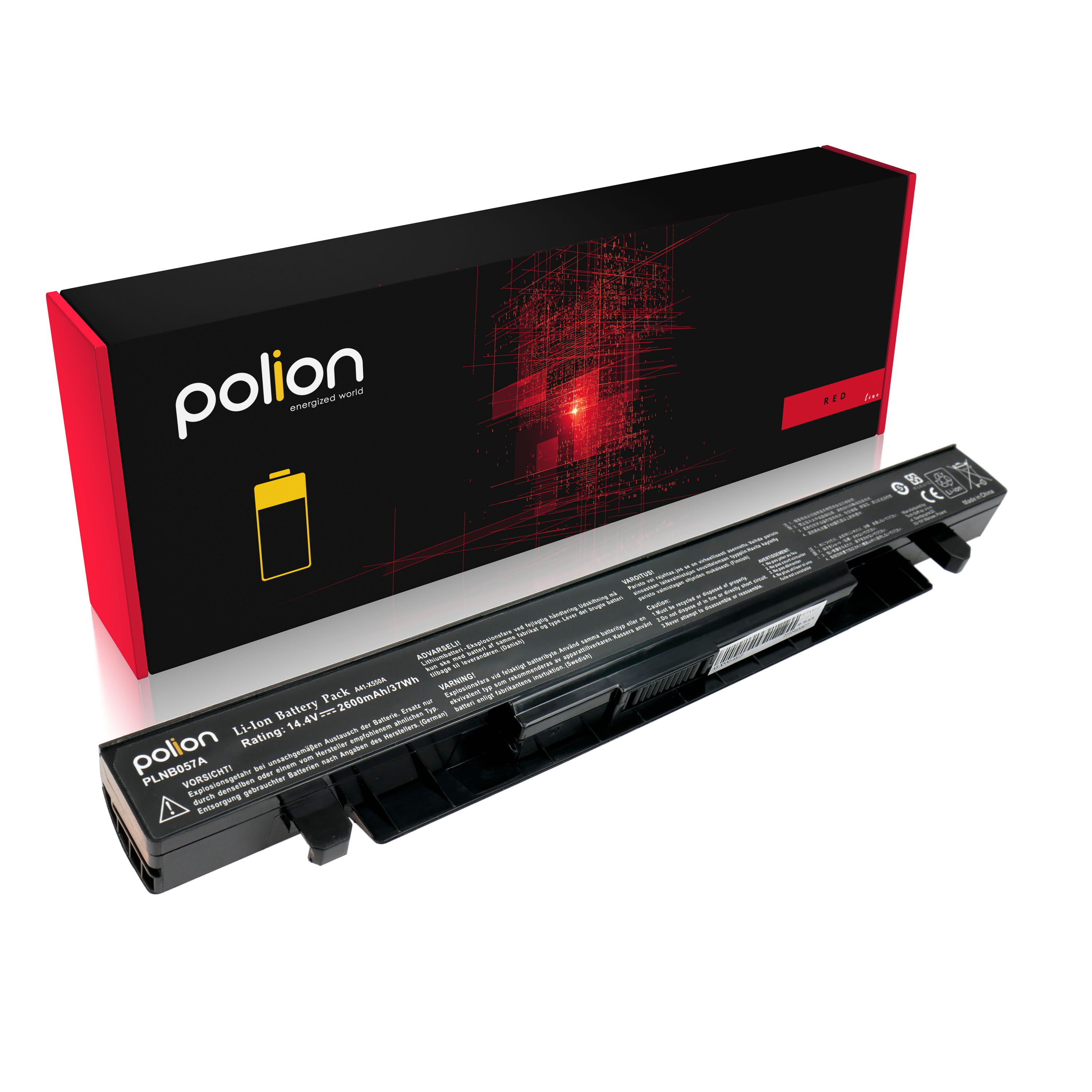 Baterie Polion A41-X550A pro notebooky ASUS A450 A550 R510 R513C F550 F552EP 2600mAh