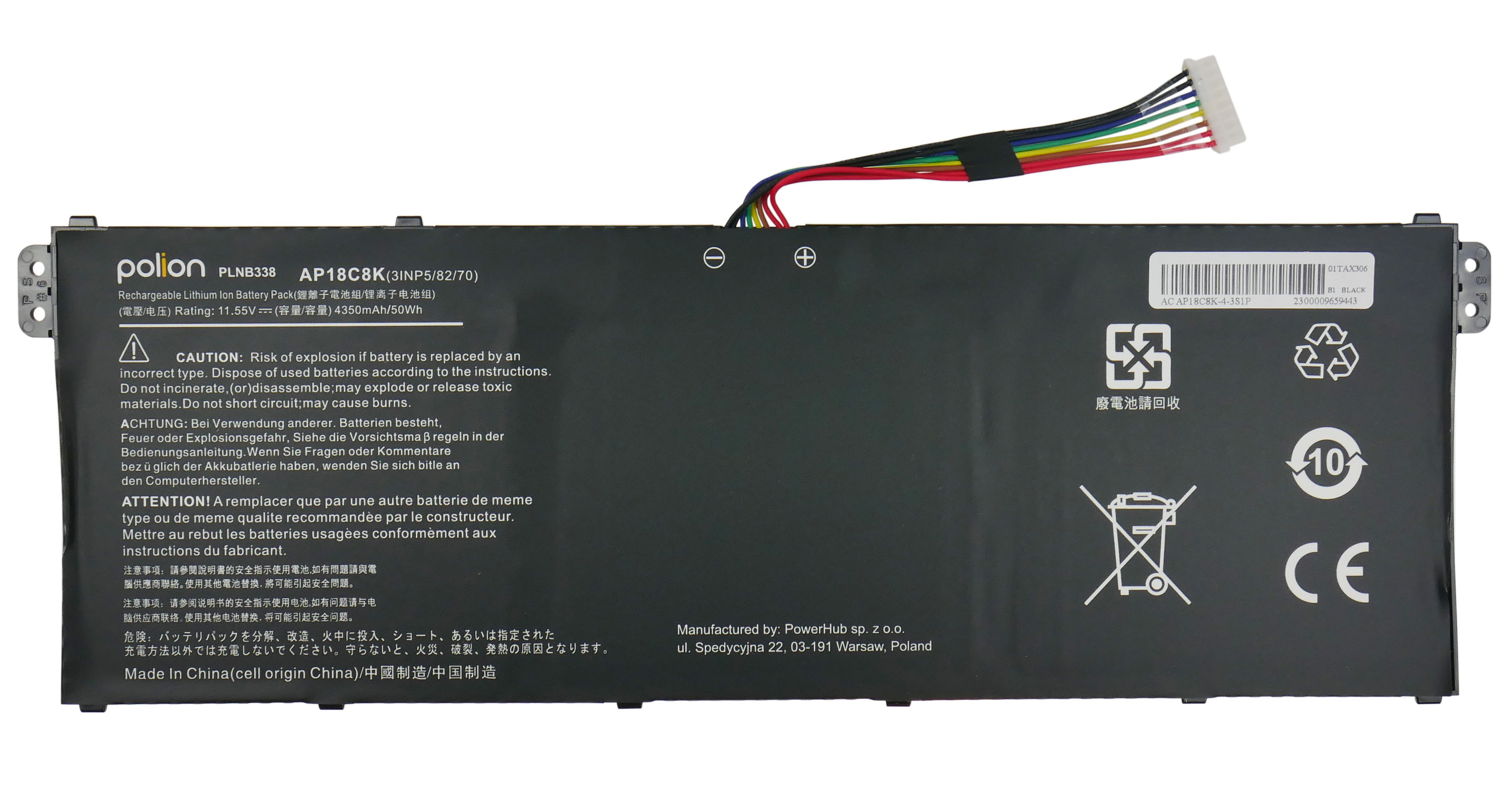 Baterie Polion AP18C8K pro notebooky ACER Swift 3 SF314 4350mAh