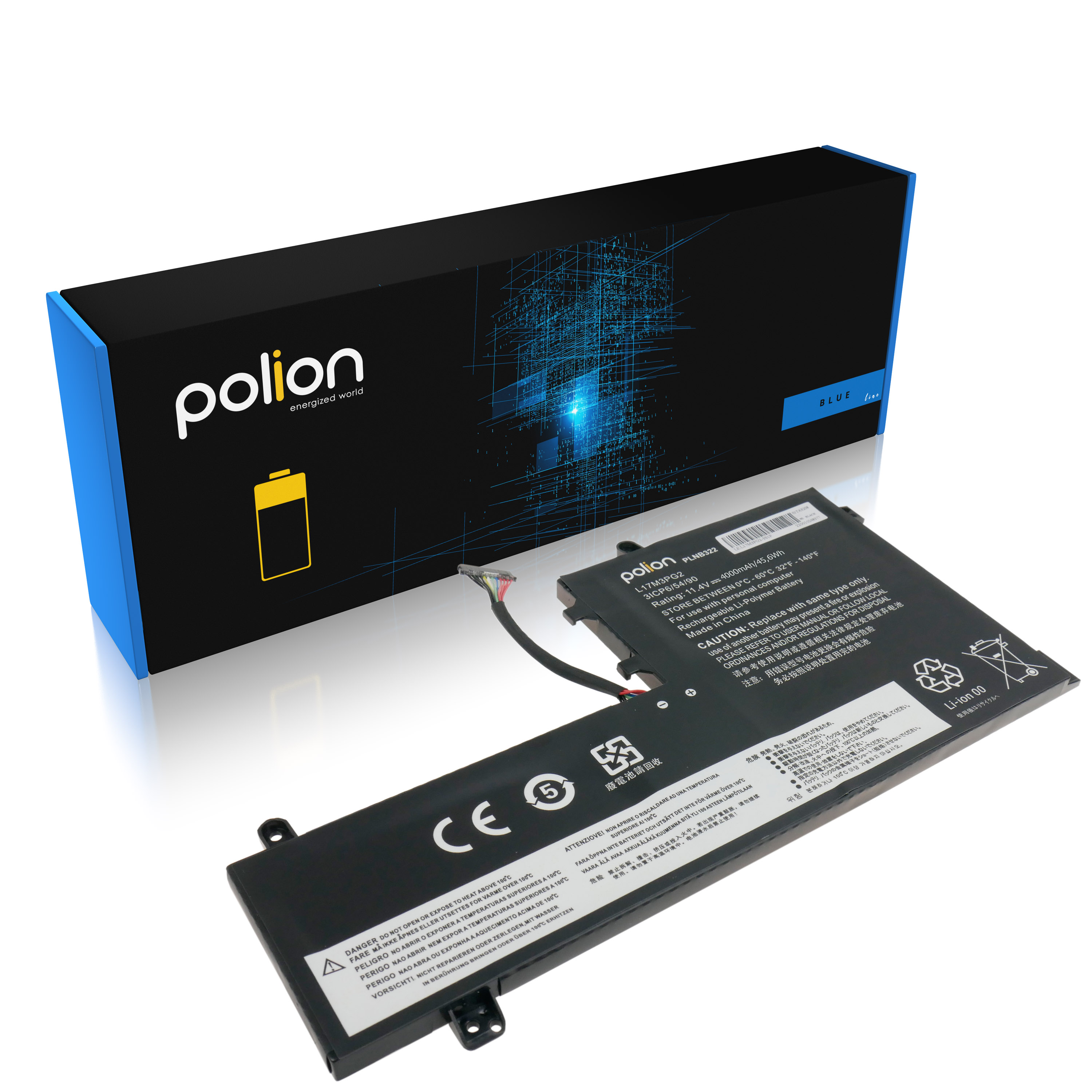 Baterie Polion L17M3PG2 pro notebooky LENOVO Legion Y530 Y545 Y570 4000mAh