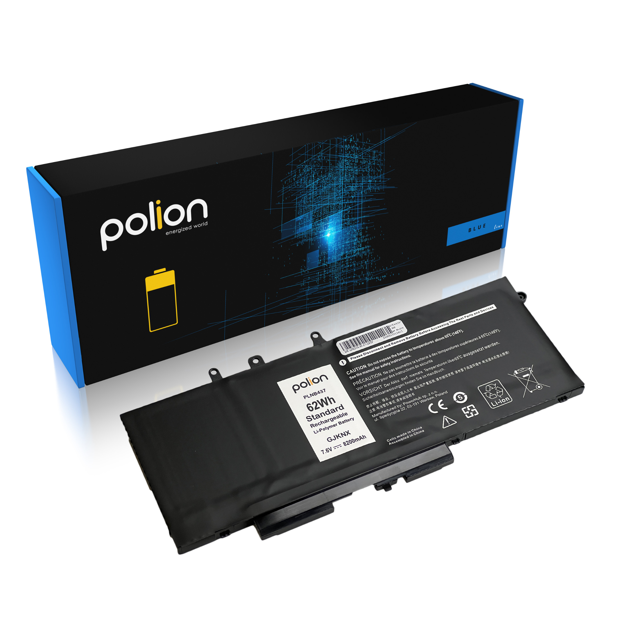 Baterie Polion GJKNX pro notebooky DELL Latitude 5280 5290 5480 5490 5580 5590 8200mAh