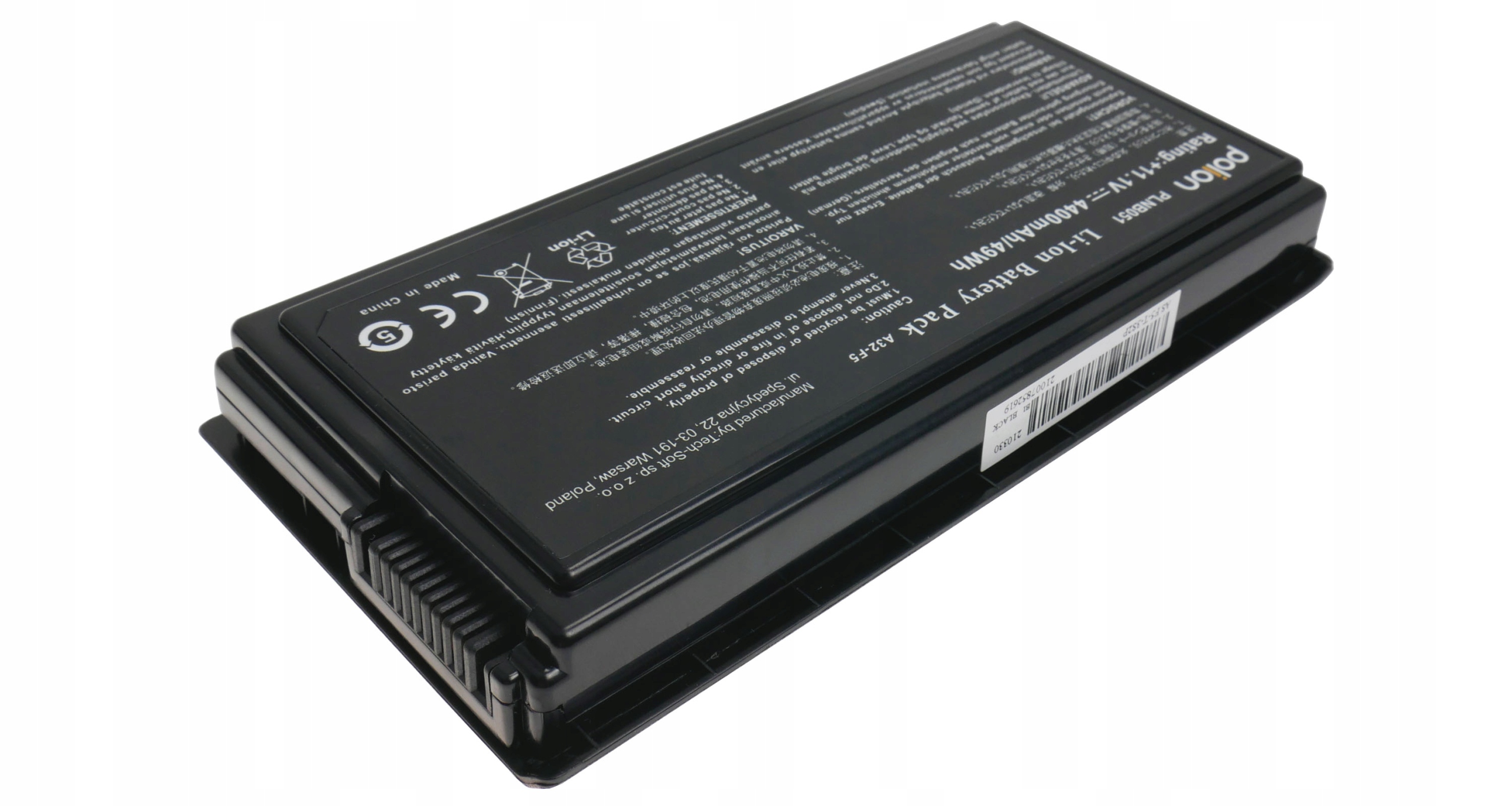 Baterie Polion A32-F5 pro notebooky ASUS F5N F5RL F5GL F5SL X50N X50RL X59 4400mAh