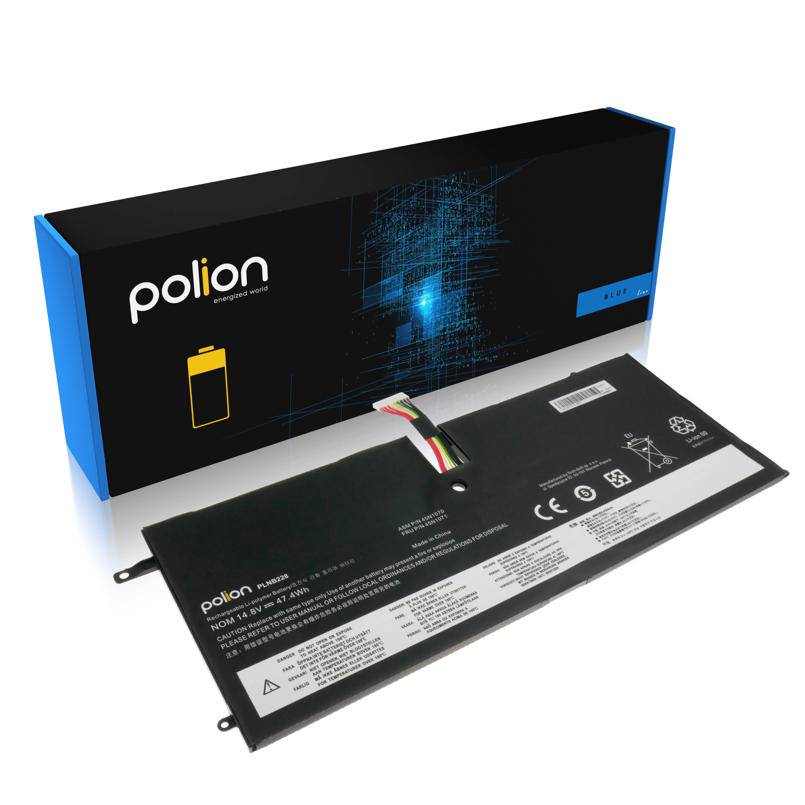 Baterie Polion 45N1070 pro notebooky LENOVO 45N1071 ThinkPad X1 Carbon 3444 3200mAh