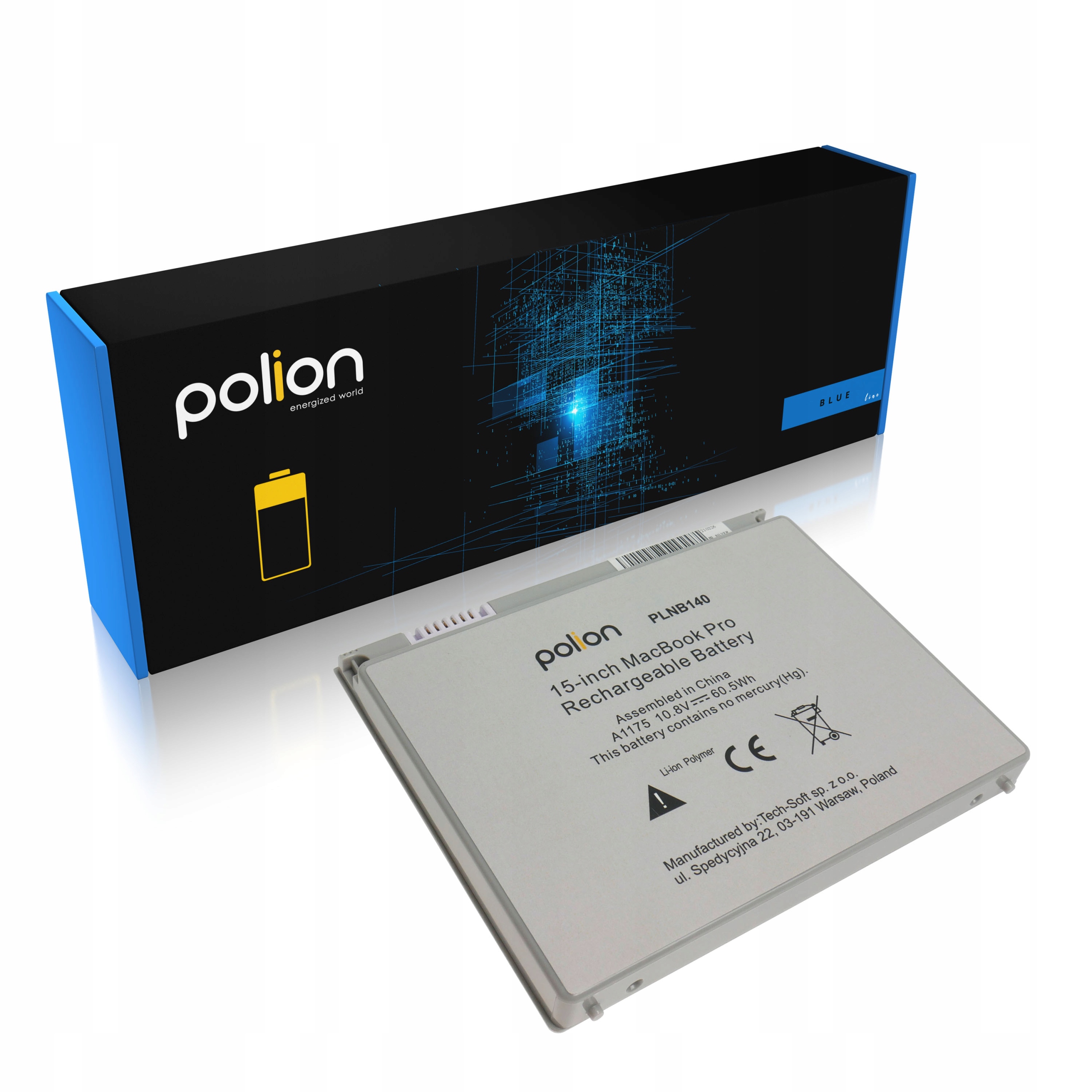 Baterie Polion A1175 pro notebooky APPLE MacBook Pro 15 A1211 A1260 5556mAh