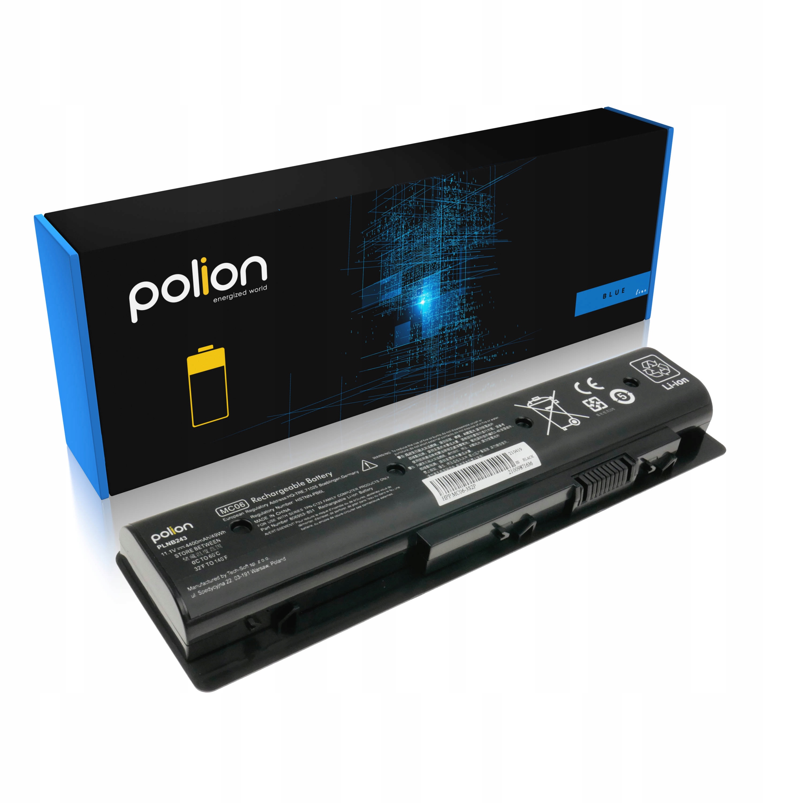 Baterie Polion MC04 pro notebooky HP MC06 HSTNN-PB6L Envy 17-N 17-R 4400mAh