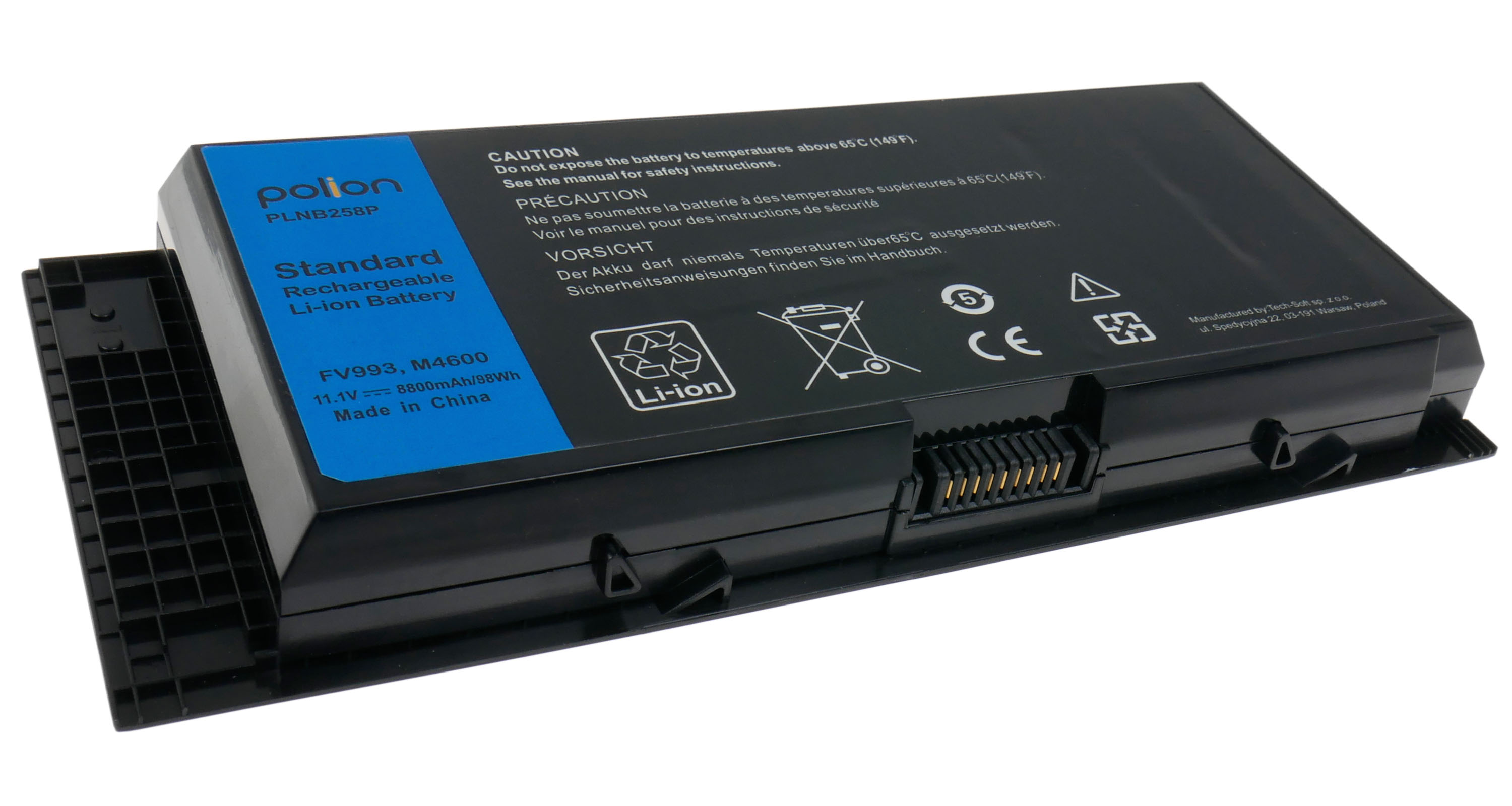 Baterie Polion FV993 pro notebooky DELL Precision M4600 M4700 M4800 - 8800mAh články LG