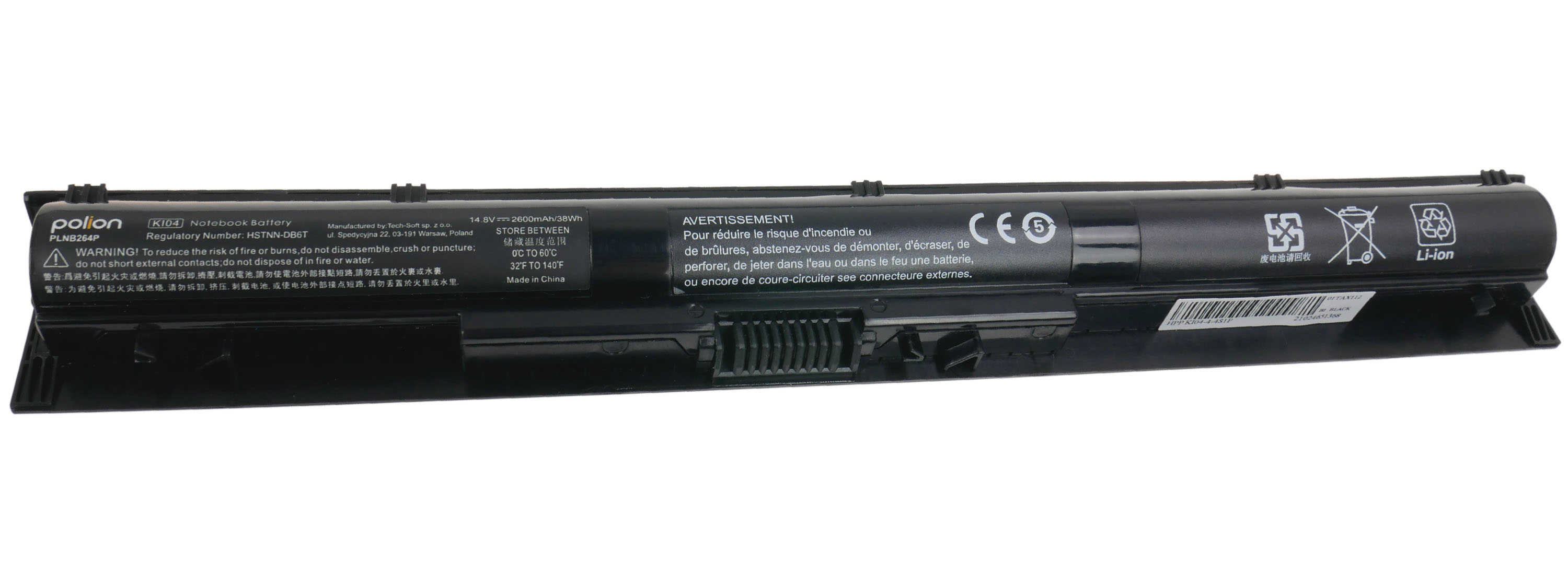 Baterie Polion KI04 pro notebooky HP Pavilion 15-AB 15-AK 17-G - 3200mAh články LG