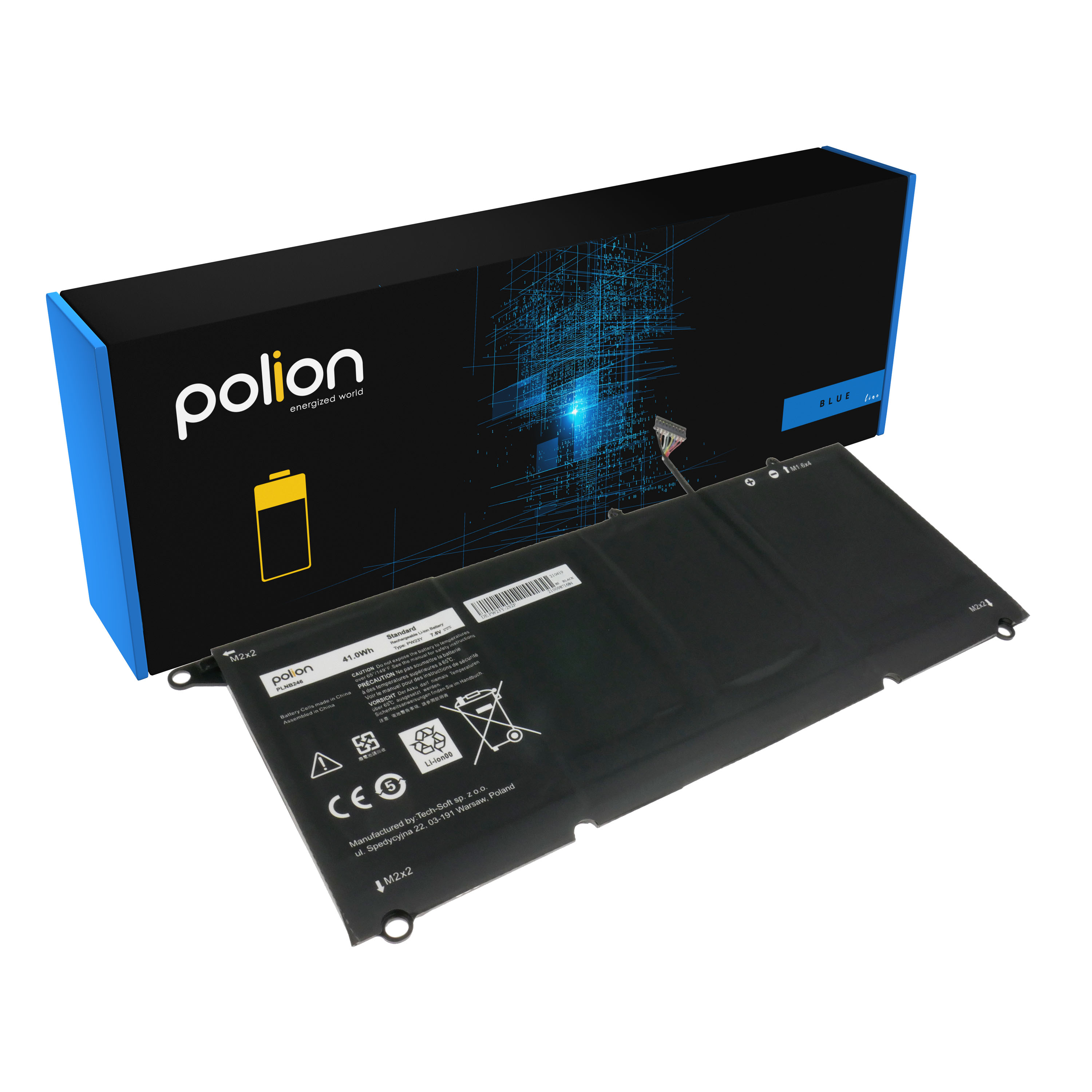Baterie Polion PW23Y pro notebooky DELL TP1GT XPS 13 9360 5400mAh