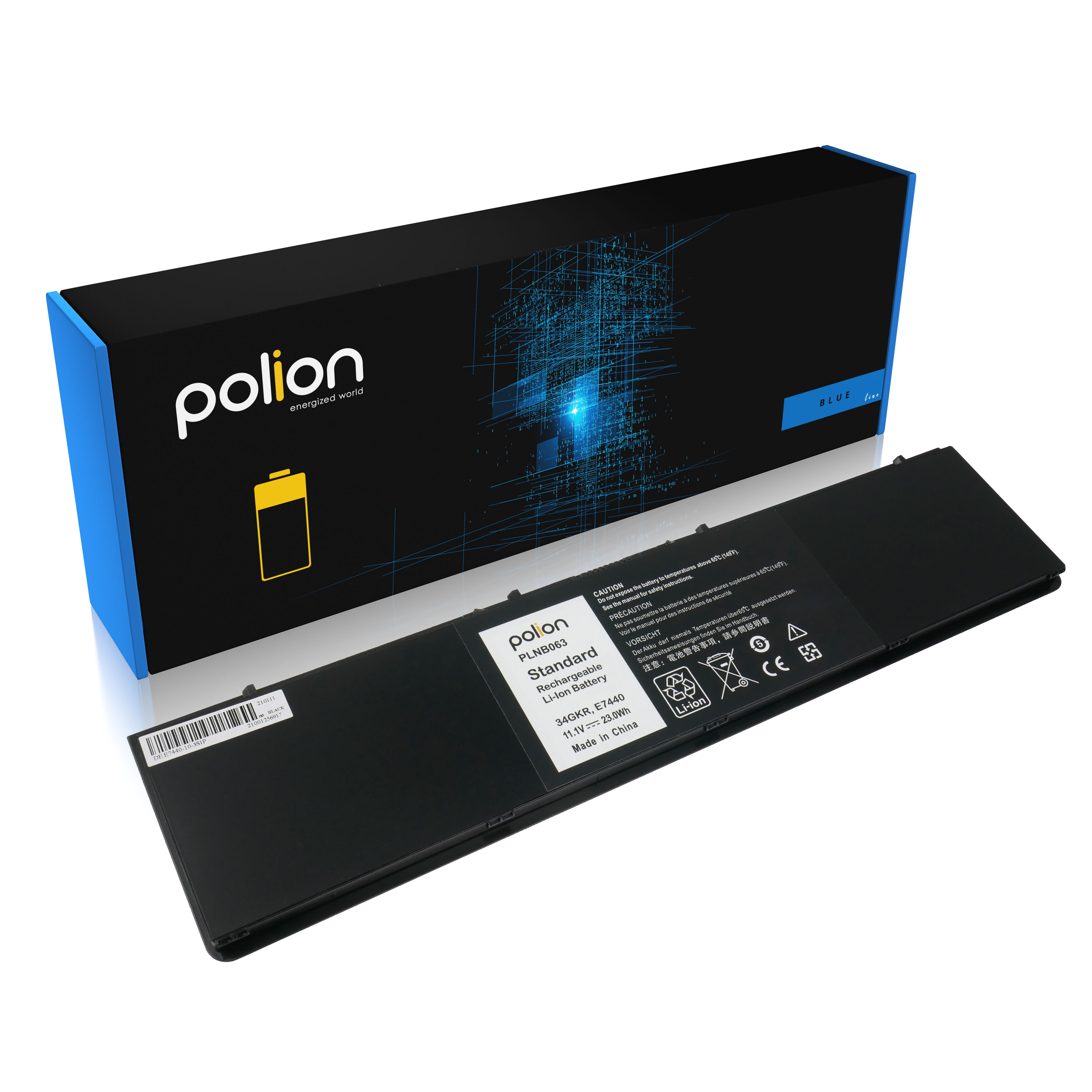 Baterie Polion V8XN3 pro notebooky DELL Latitude E7440 E7450 - 11.1V 2100mAh 23Wh
