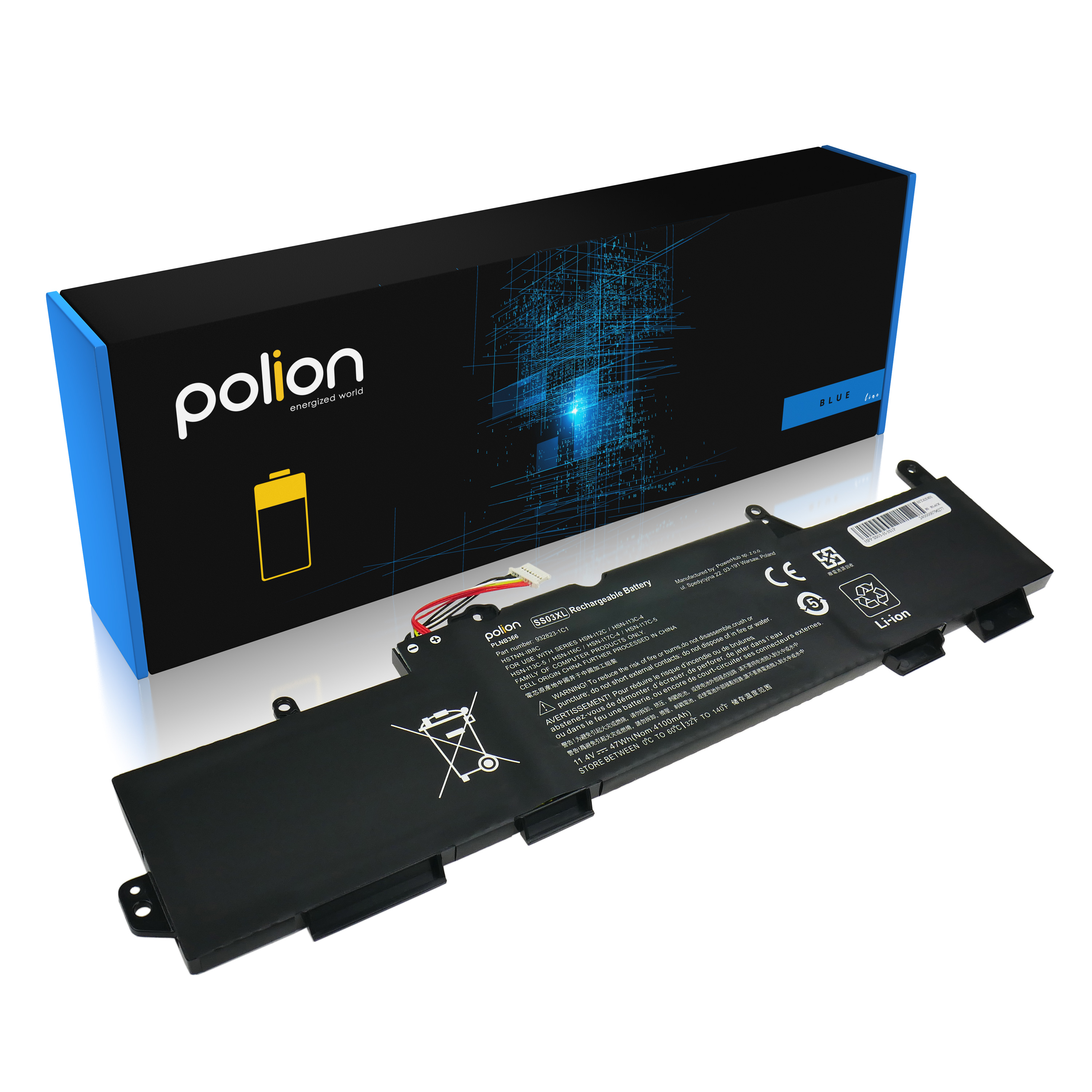 Baterie Polion SS03XL pro notebooky HP EliteBook 735 G5 G6 745 G5 G6 830 G5 G6 840 4100mAh