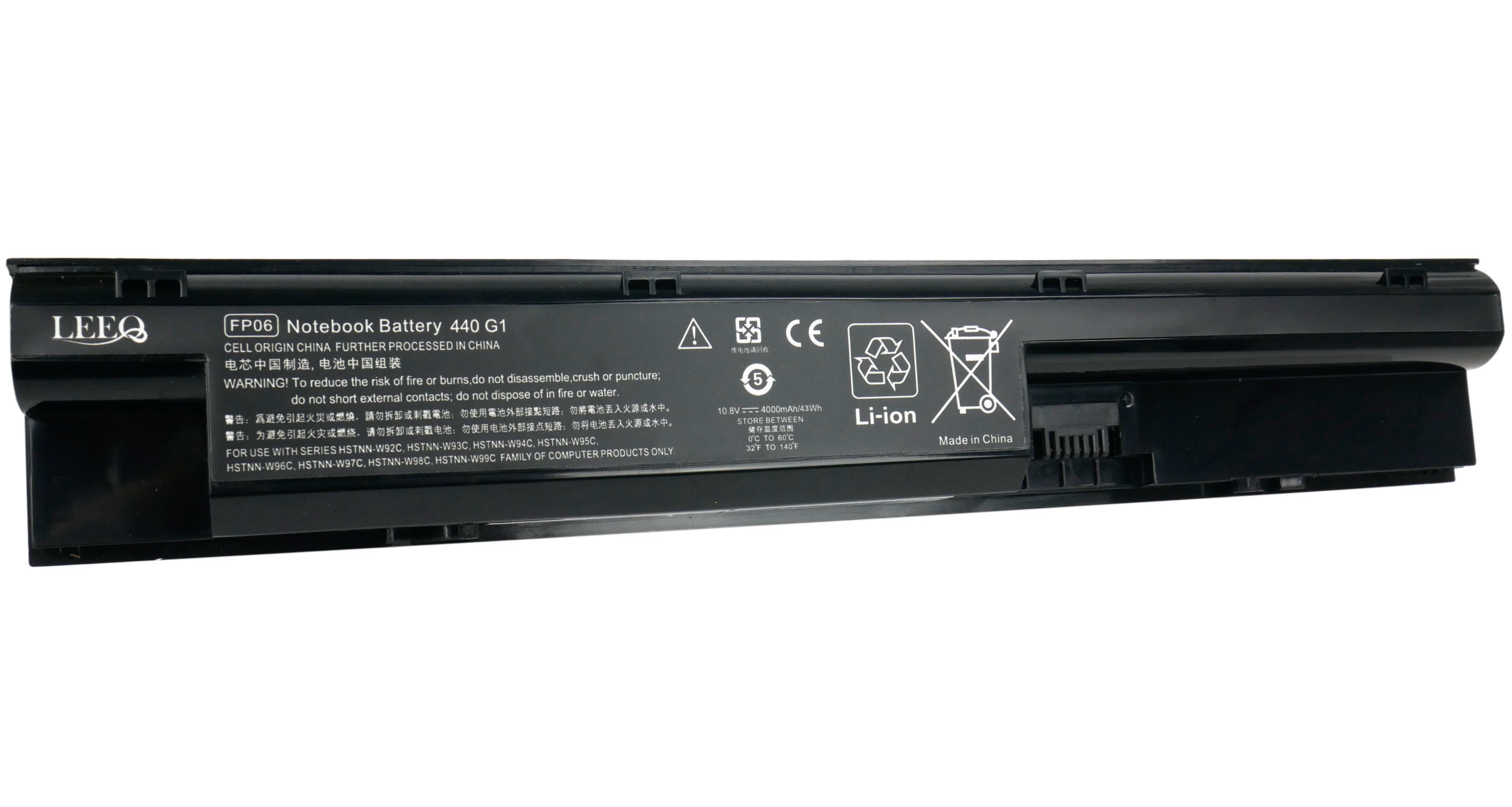 Baterie LEEQ LB174 pro notebooky HP ProBook 440 445 450 455 470 G0 G1 4000mAh