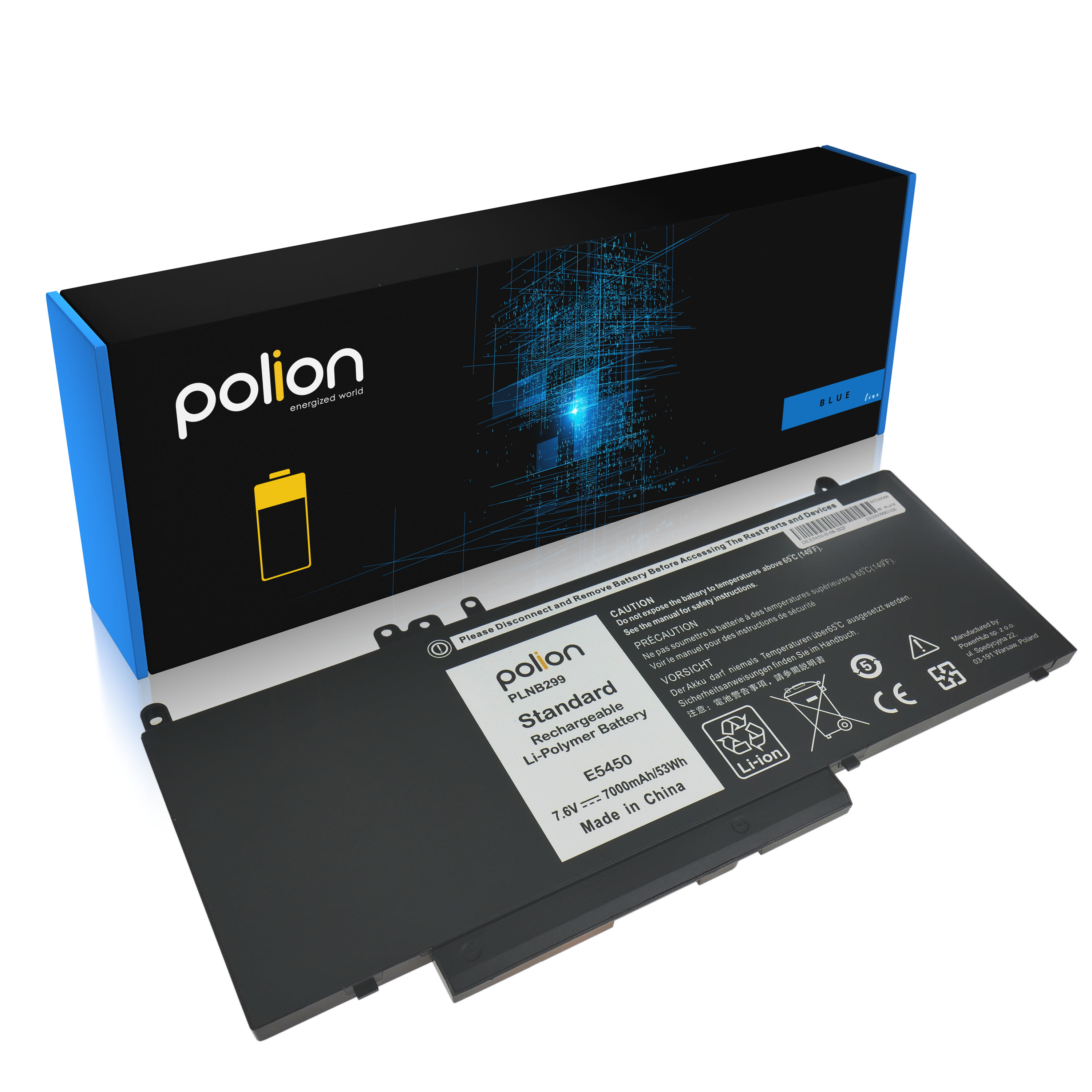 Baterie Polion G5M10 pro notebooky DELL Latitude Latitude E5450 E5550 7000mAh