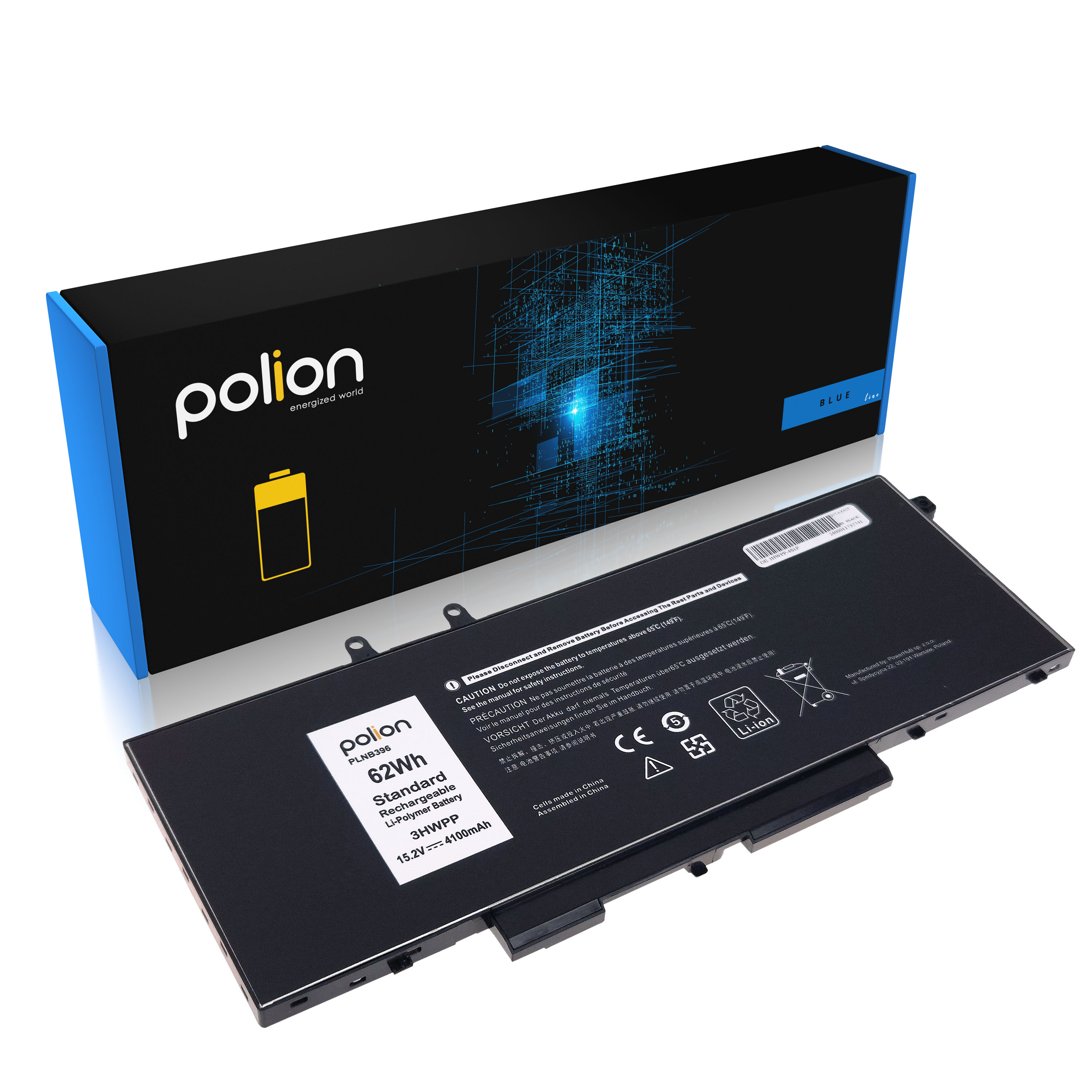 Baterie Polion 3HWPP pro notebooky DELL 451-BCKB 451-BCNS Latitude 5401 5410 Precision 3540 - 4100mAh 62Wh