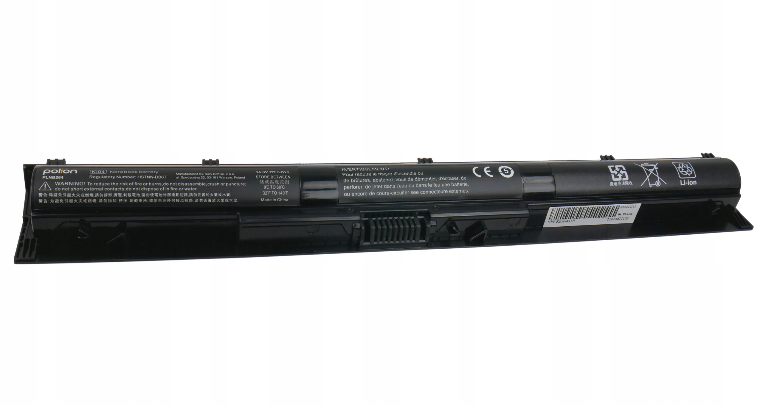 Baterie Polion KI04 pro notebooky HP Pavilion 15-AB 15-AK 17-G - 14.8V 2200mAh 33Wh