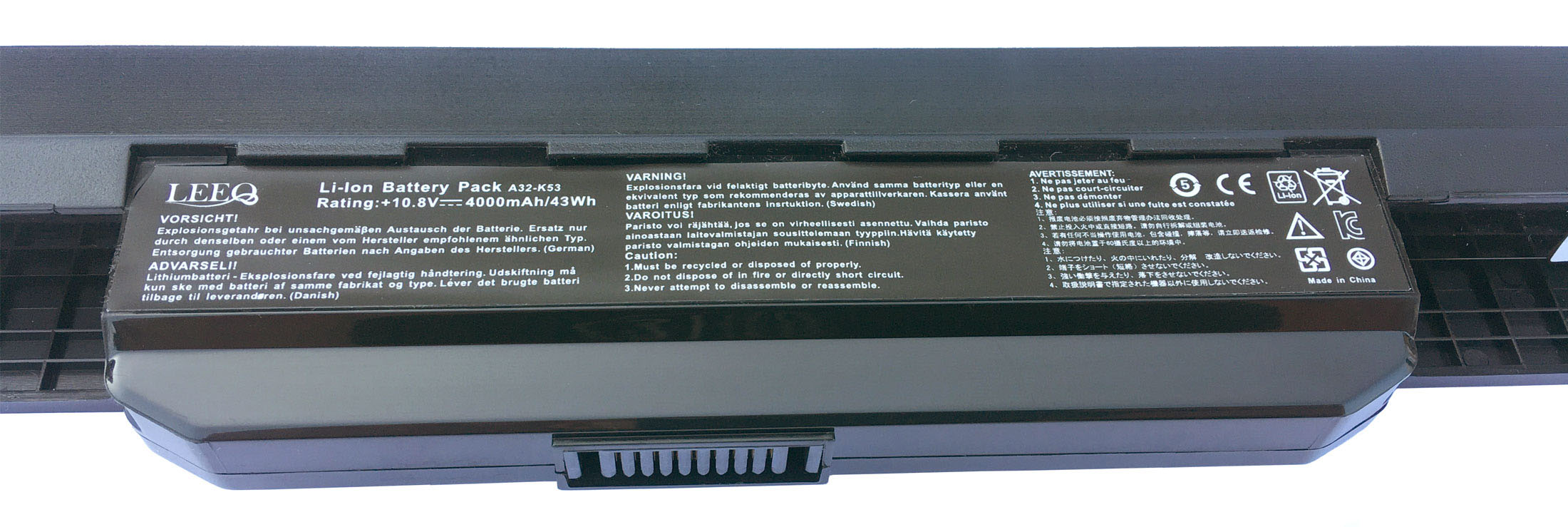 Baterie LEEQ A32-K53 pro notebooky ASUS A43 K43 A54 K53S K53SV X43 X53S X53T - 4000mAh 43Wh