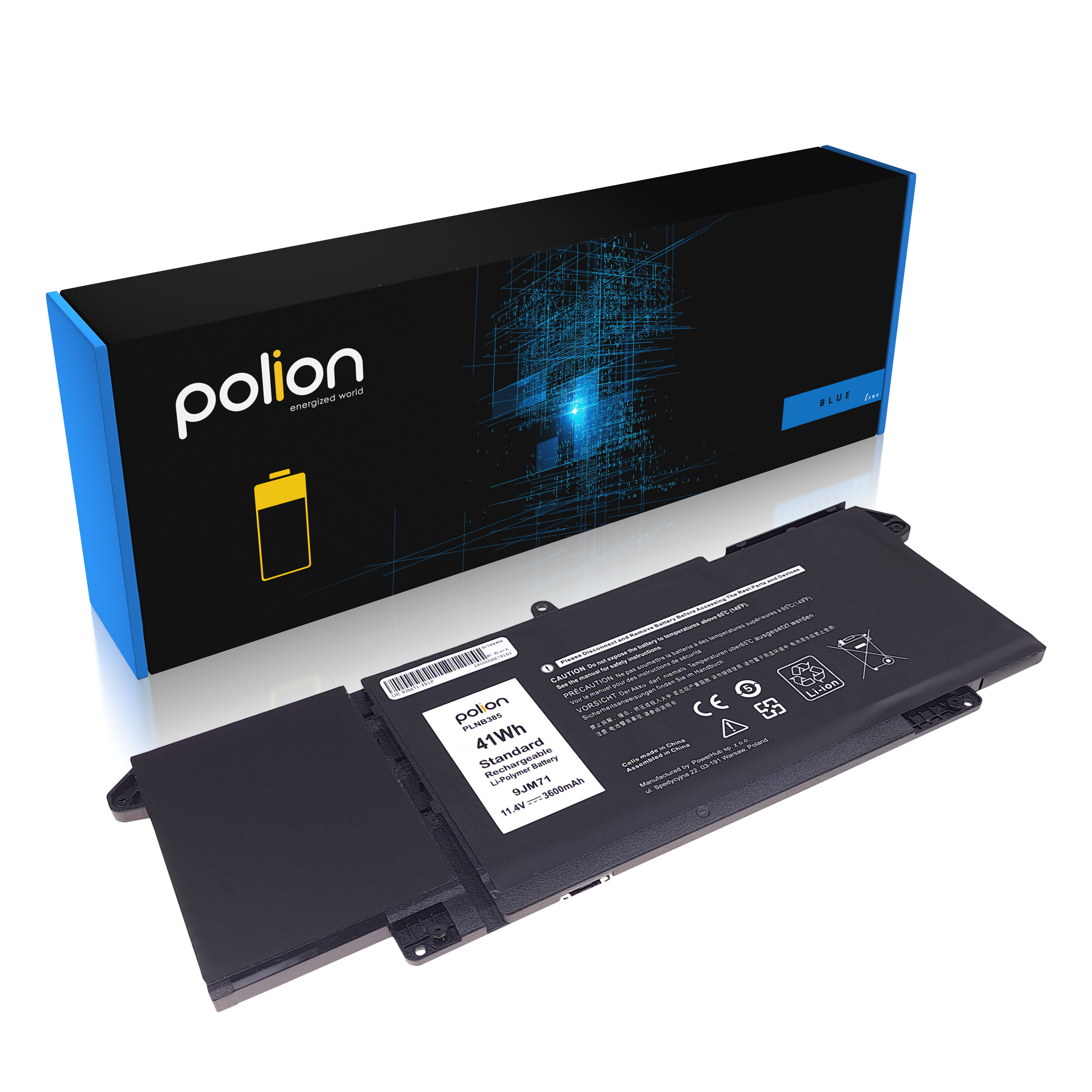 Baterie Polion 9JM71 pro notebooky DELL 7FMXV Latitude 5320 7320 7420 7520 3600mAh