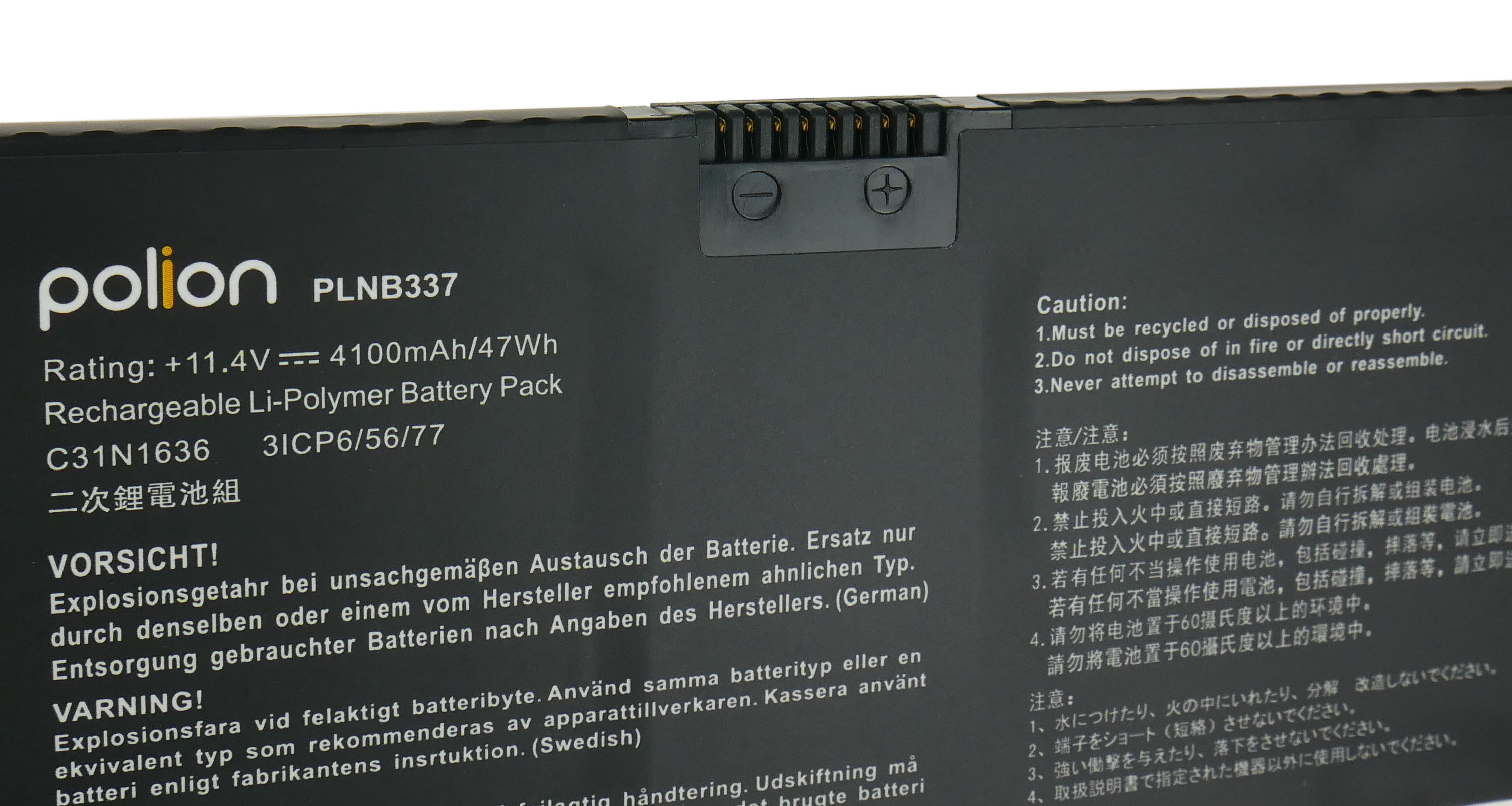 Baterie Polion C31N1636 pro notebooky ASUS N580VD N580VN NX580V X580V X580VN 4100mAh