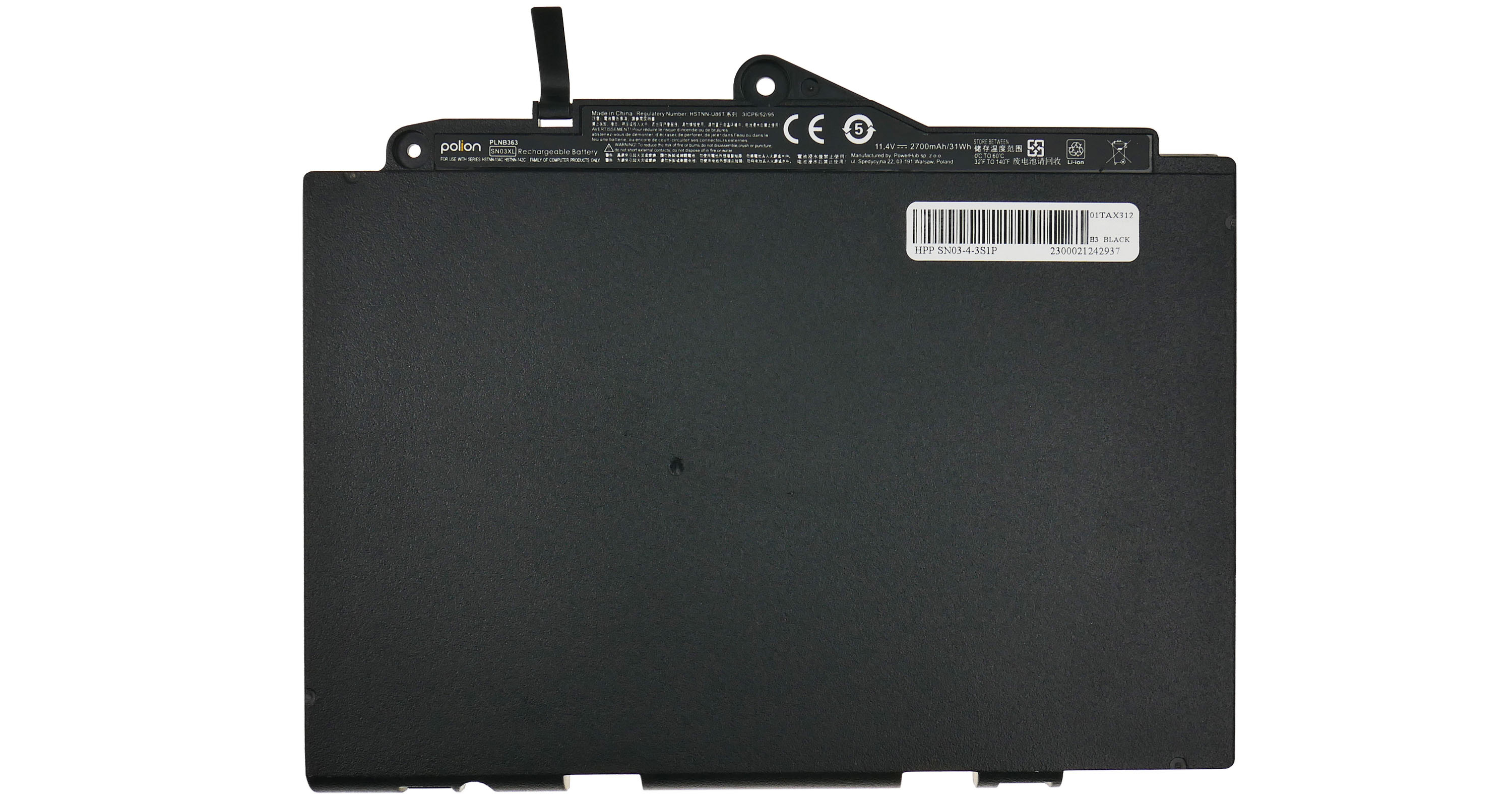 Baterie Polion SN03XL pro notebooky HP HSTNN-UB5T EliteBook 725 820 G3 G4 2700mAh