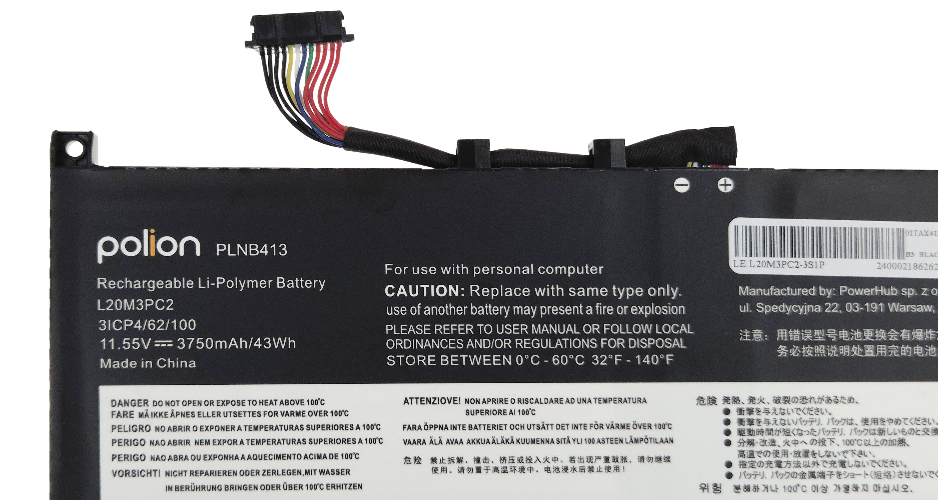 Baterie Polion L20C3PC2 pro notebooky LENOVO IdeaPad Gaming 3 15IHU6/15ACH6 3750mAh