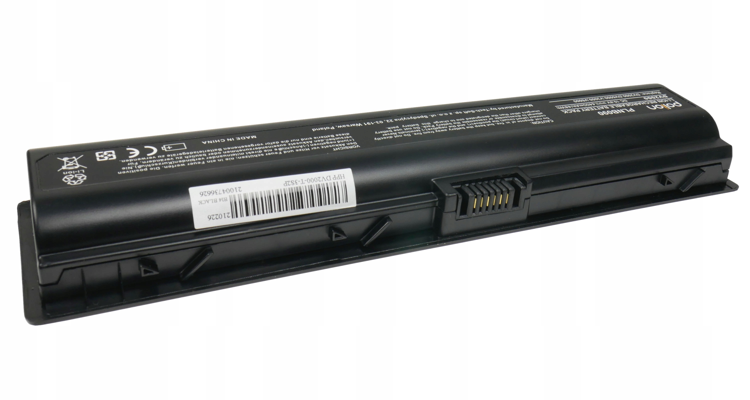 Baterie Polion HP Pavilion pro notebooky DV2000 DV6000 DV6500 DV6700 DV7000 4400mAh