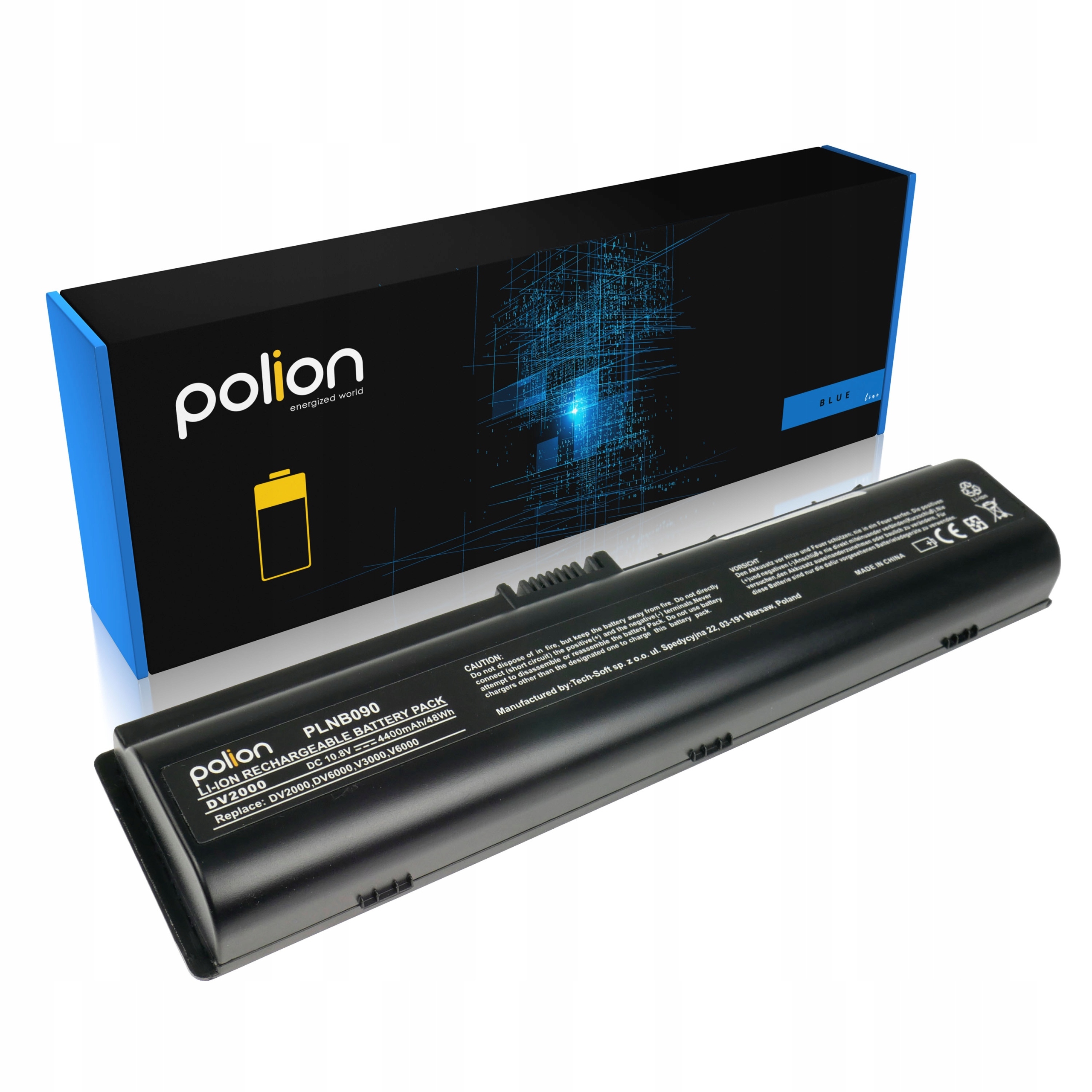 Baterie Polion HP Pavilion pro notebooky DV2000 DV6000 DV6500 DV6700 DV7000 4400mAh
