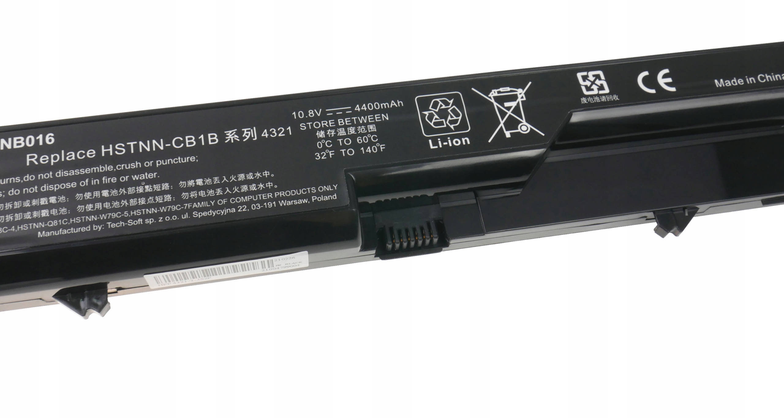 Baterie Polion HSTNN-CB1B pro notebooky HP ProBook 4320 4321 4326 4420 4520 - 4400mAh 48Wh