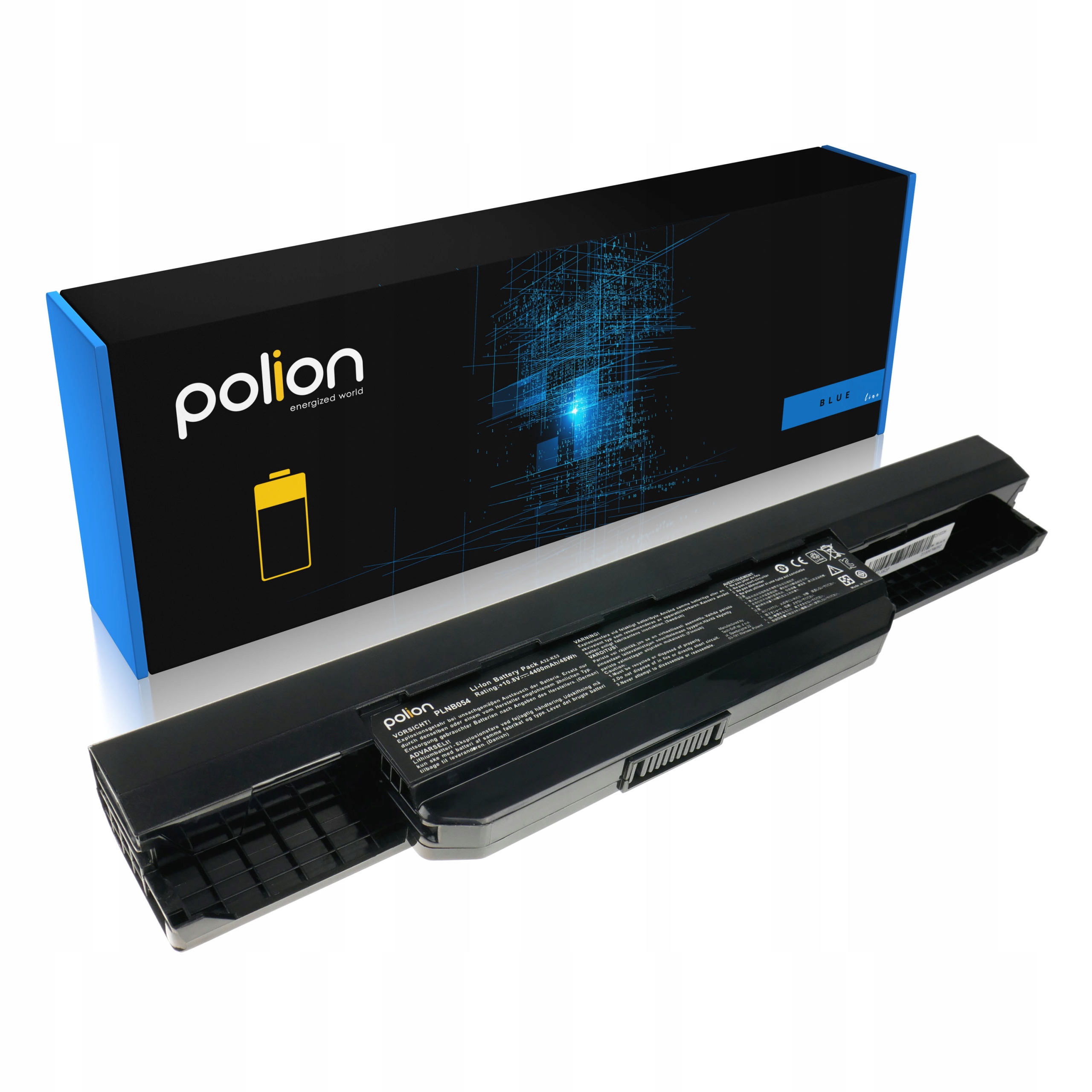 Baterie Polion A32-K53 pro notebooky ASUS A43 K43 A54 K53S K53SV X43 X53S X53T - 4400mAh 48Wh